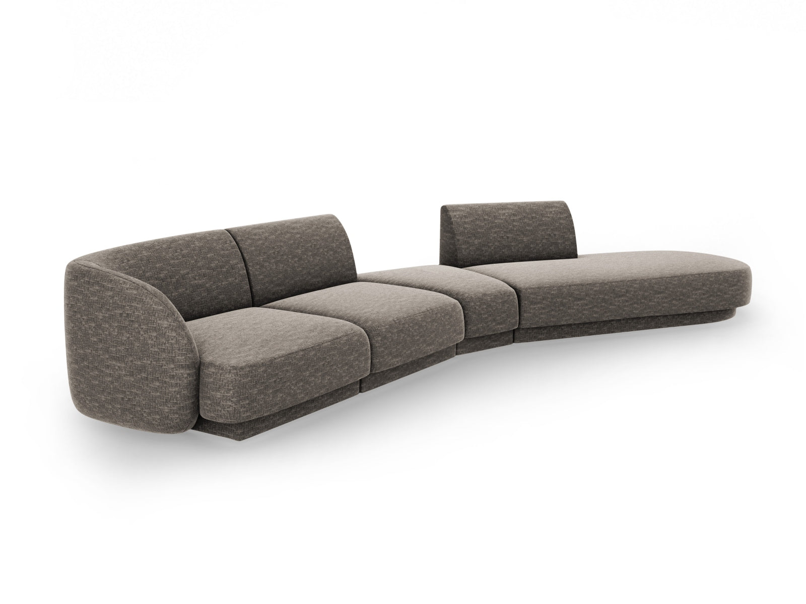 Miley Modulares Sofa rechts 5 Sitzer in Grey präsentiert im Onlineshop von KAQTU Design AG. L-Sofa rechts ist von Micadoni