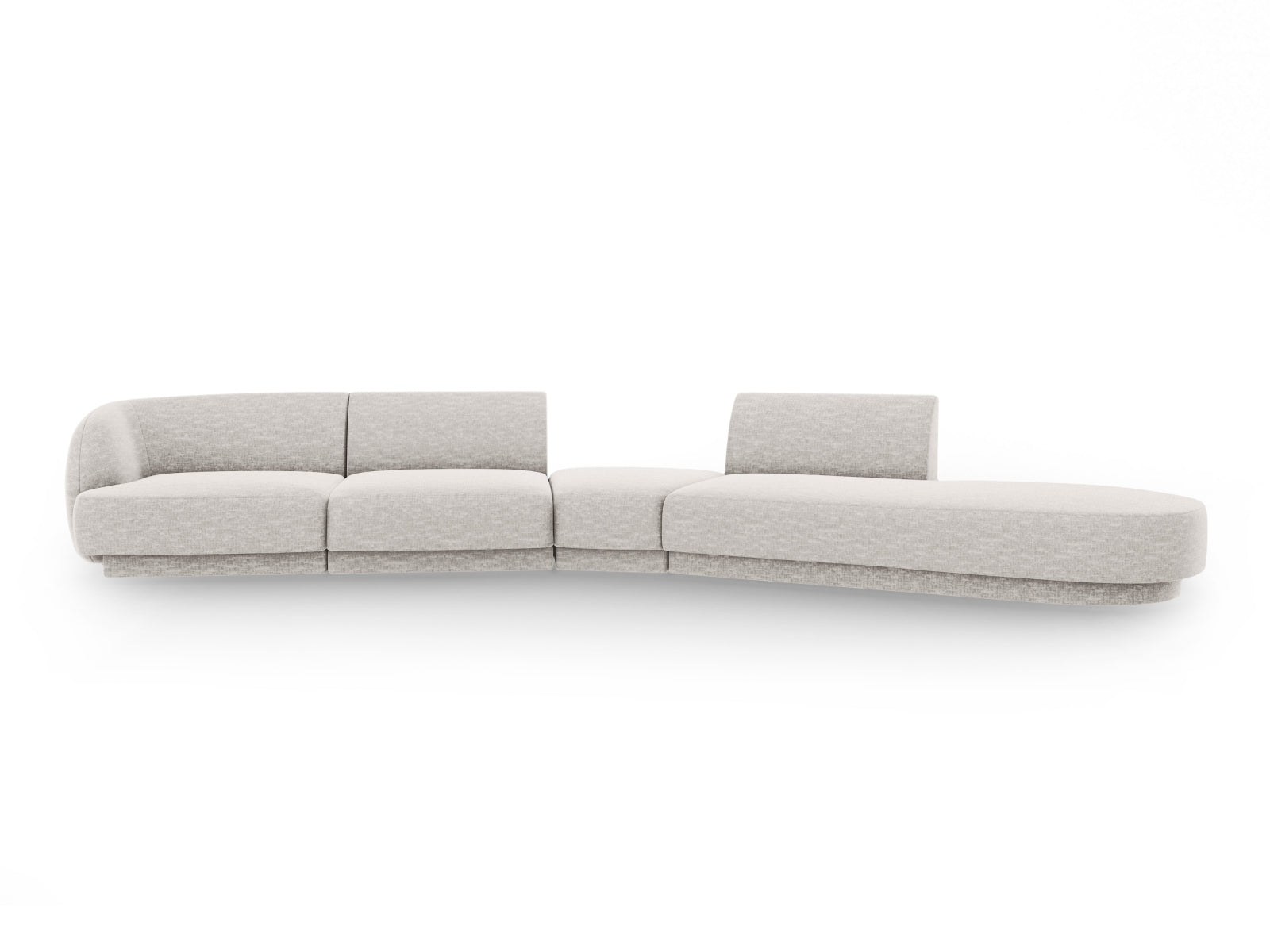 Miley Modulares Sofa rechts 5 Sitzer in Silver präsentiert im Onlineshop von KAQTU Design AG. L-Sofa rechts ist von Micadoni