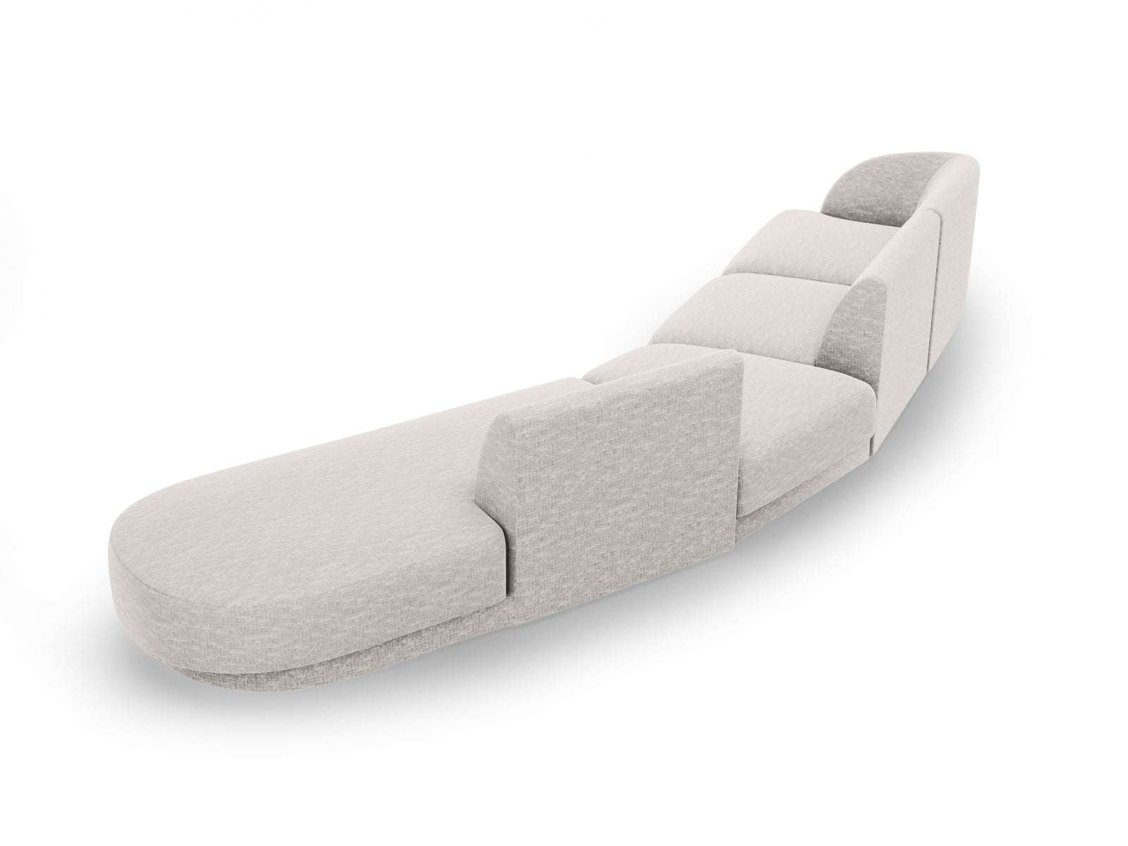 Miley Modulares Sofa rechts 5 Sitzer in Silver präsentiert im Onlineshop von KAQTU Design AG. L-Sofa rechts ist von Micadoni