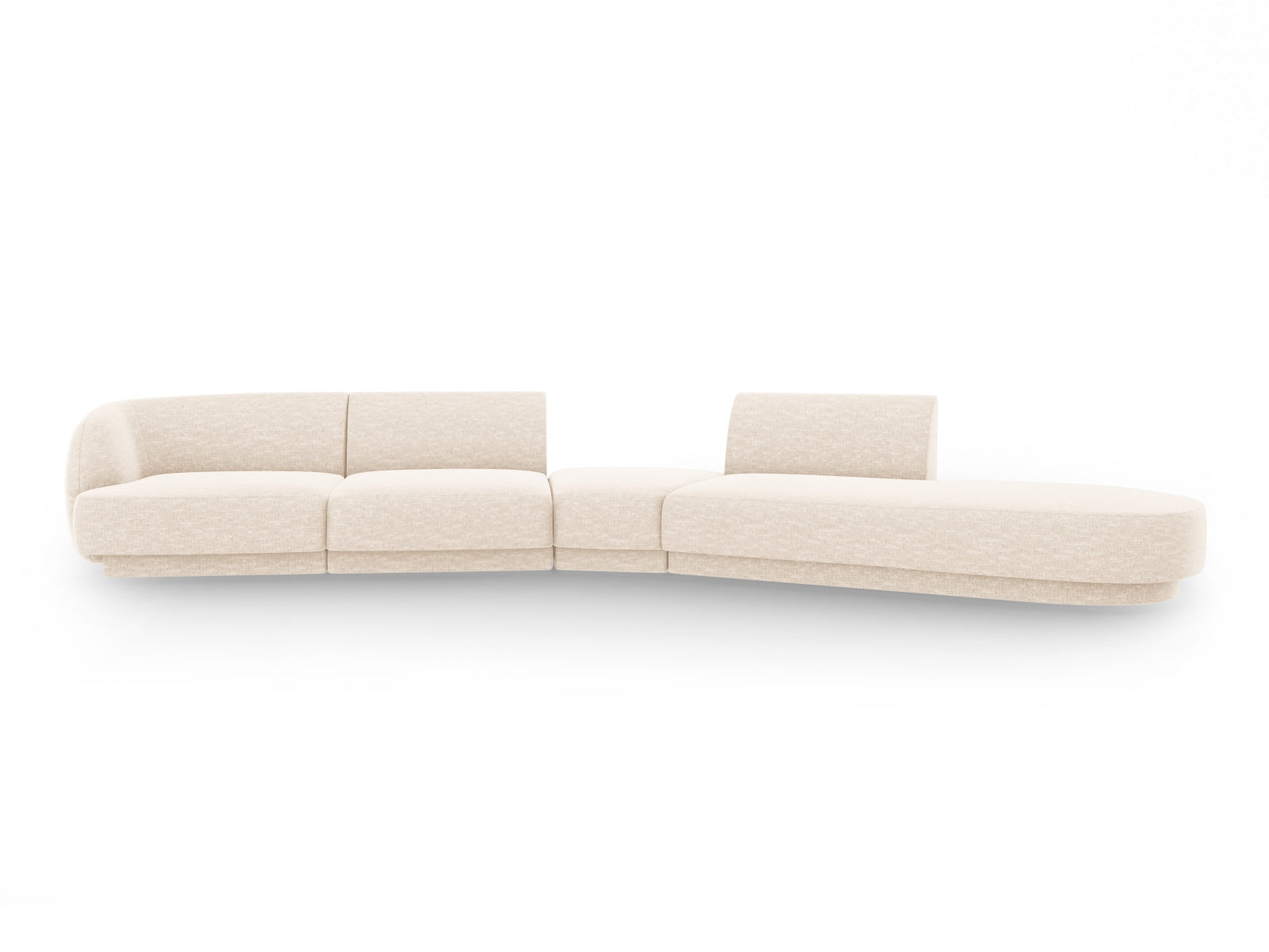 Miley Modulares Sofa rechts 5 Sitzer in Ivory präsentiert im Onlineshop von KAQTU Design AG. L-Sofa rechts ist von Micadoni