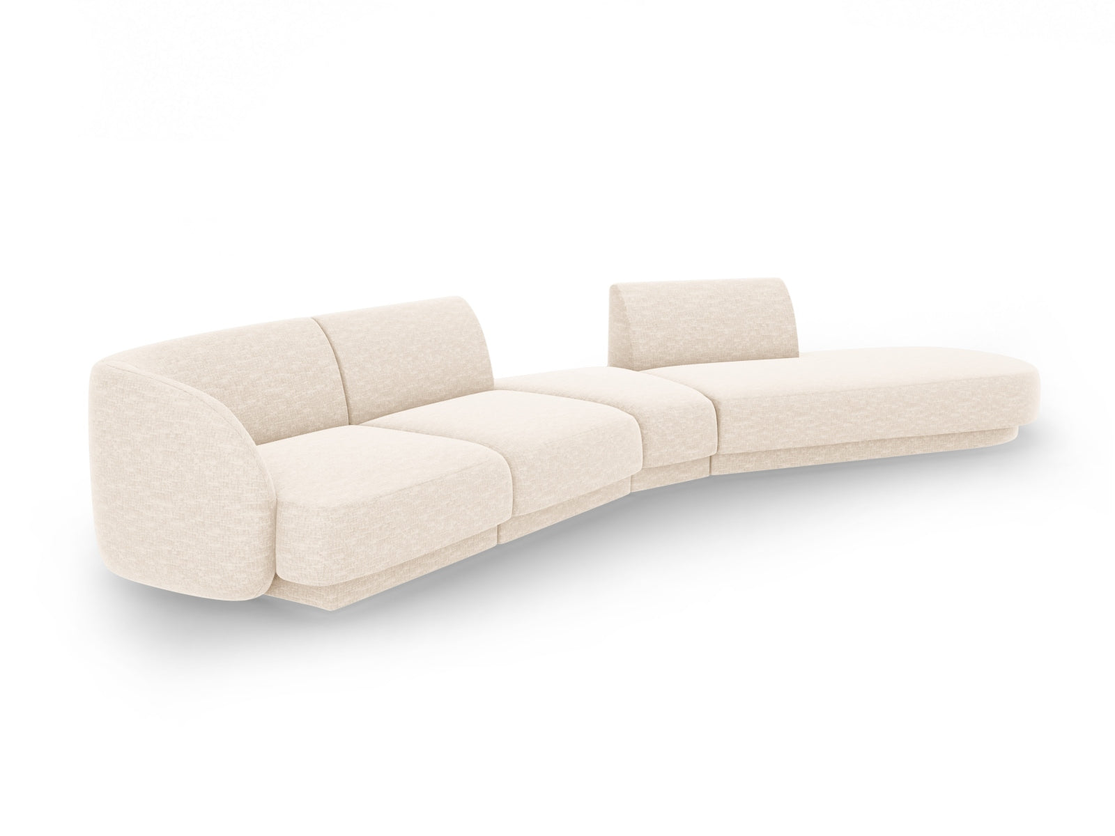 Miley Modulares Sofa rechts 5 Sitzer in Ivory präsentiert im Onlineshop von KAQTU Design AG. L-Sofa rechts ist von Micadoni