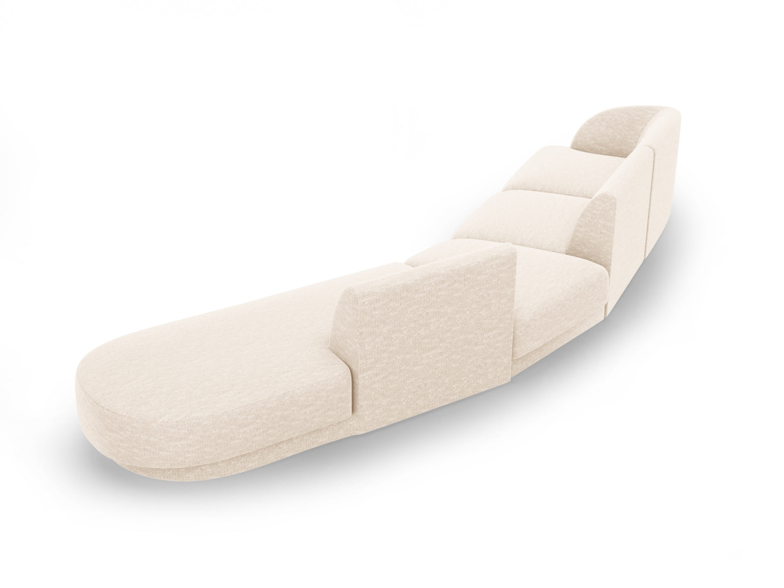 Miley Modulares Sofa rechts 5 Sitzer in Ivory präsentiert im Onlineshop von KAQTU Design AG. L-Sofa rechts ist von Micadoni