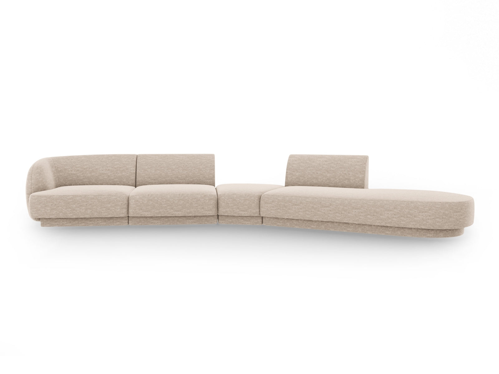 Miley Modulares Sofa rechts 5 Sitzer in Beige präsentiert im Onlineshop von KAQTU Design AG. L-Sofa rechts ist von Micadoni