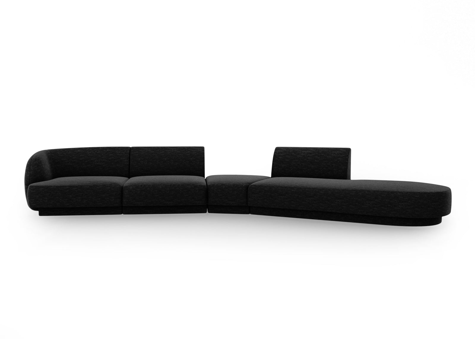 Miley Modulares Sofa rechts 5 Sitzer in Anthracite präsentiert im Onlineshop von KAQTU Design AG. L-Sofa rechts ist von Micadoni