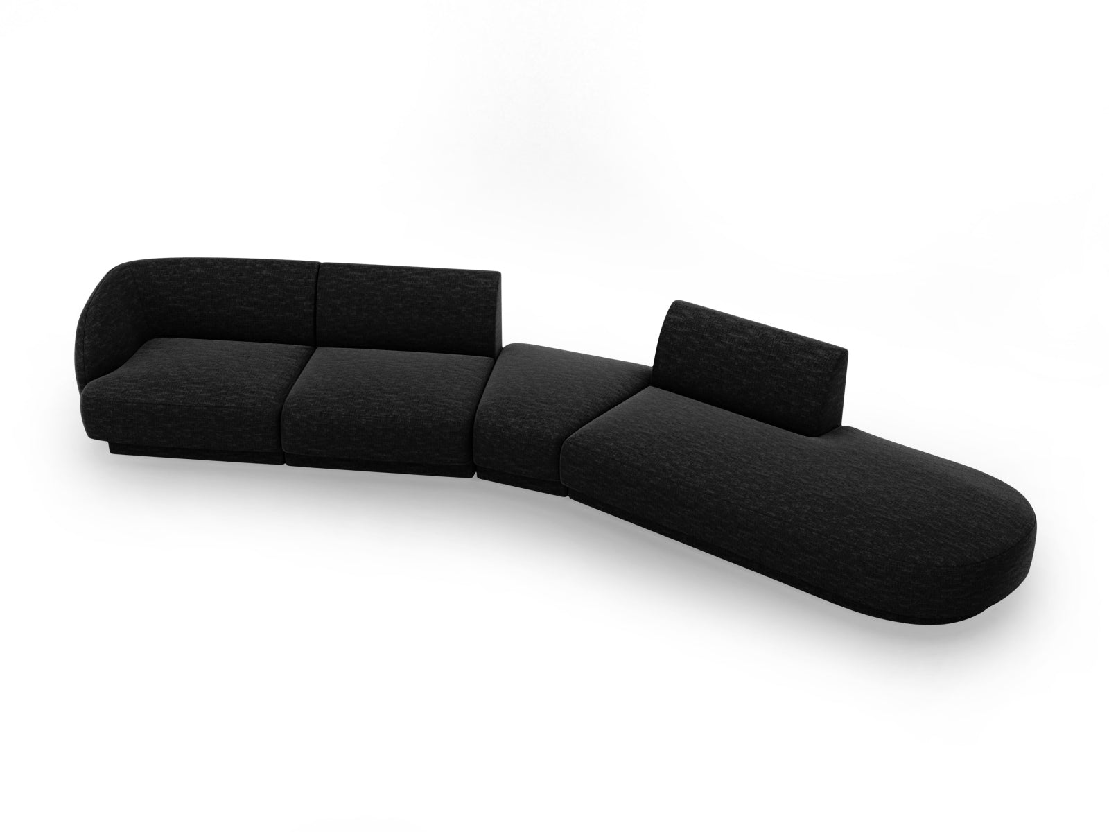 Miley Modulares Sofa rechts 5 Sitzer in Anthracite präsentiert im Onlineshop von KAQTU Design AG. L-Sofa rechts ist von Micadoni