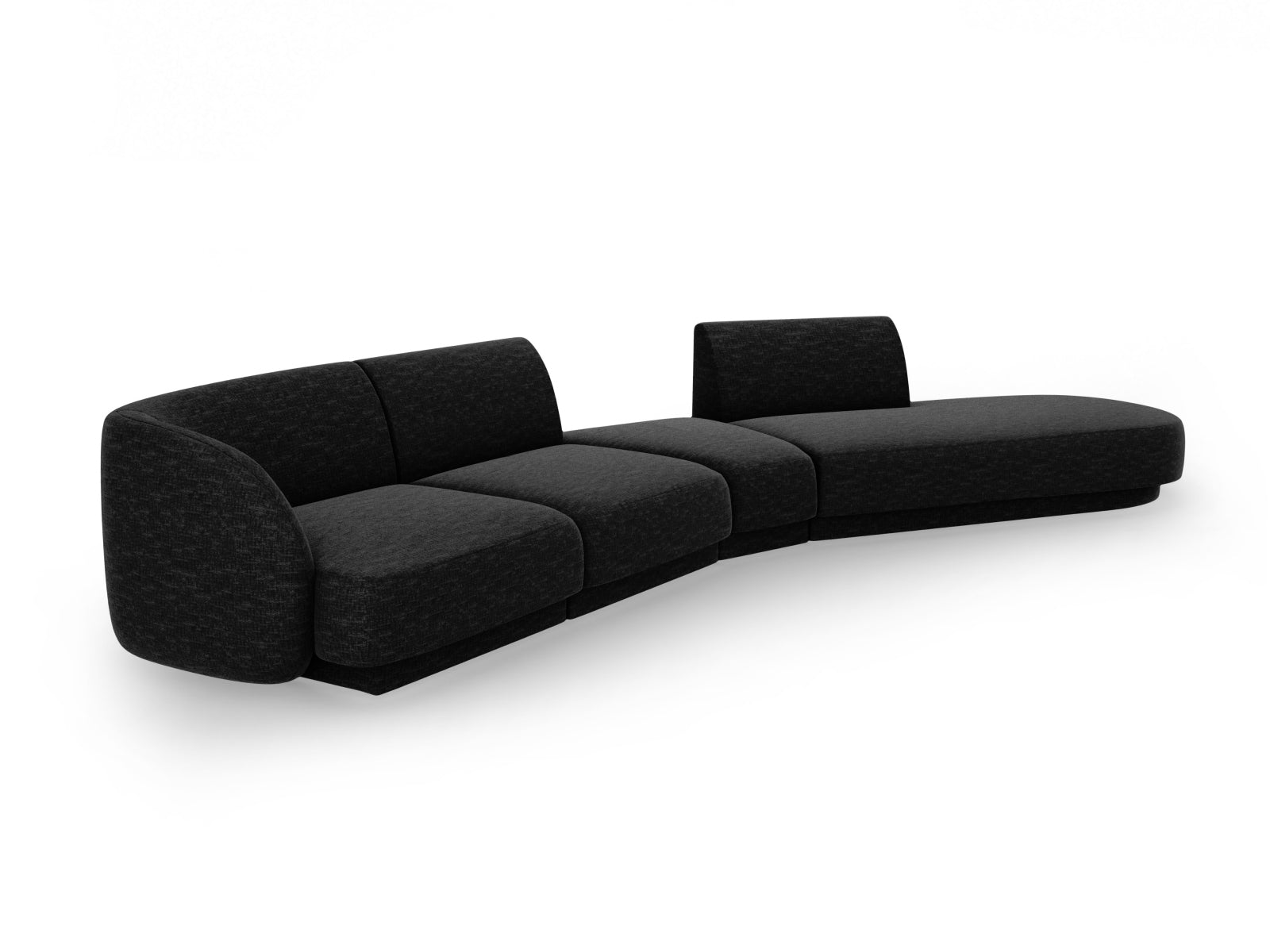 Miley Modulares Sofa rechts 5 Sitzer in Anthracite präsentiert im Onlineshop von KAQTU Design AG. L-Sofa rechts ist von Micadoni
