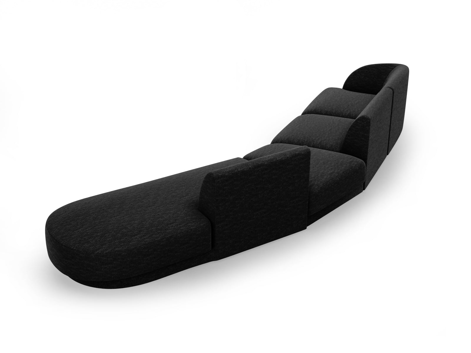 Miley Modulares Sofa rechts 5 Sitzer in Anthracite präsentiert im Onlineshop von KAQTU Design AG. L-Sofa rechts ist von Micadoni