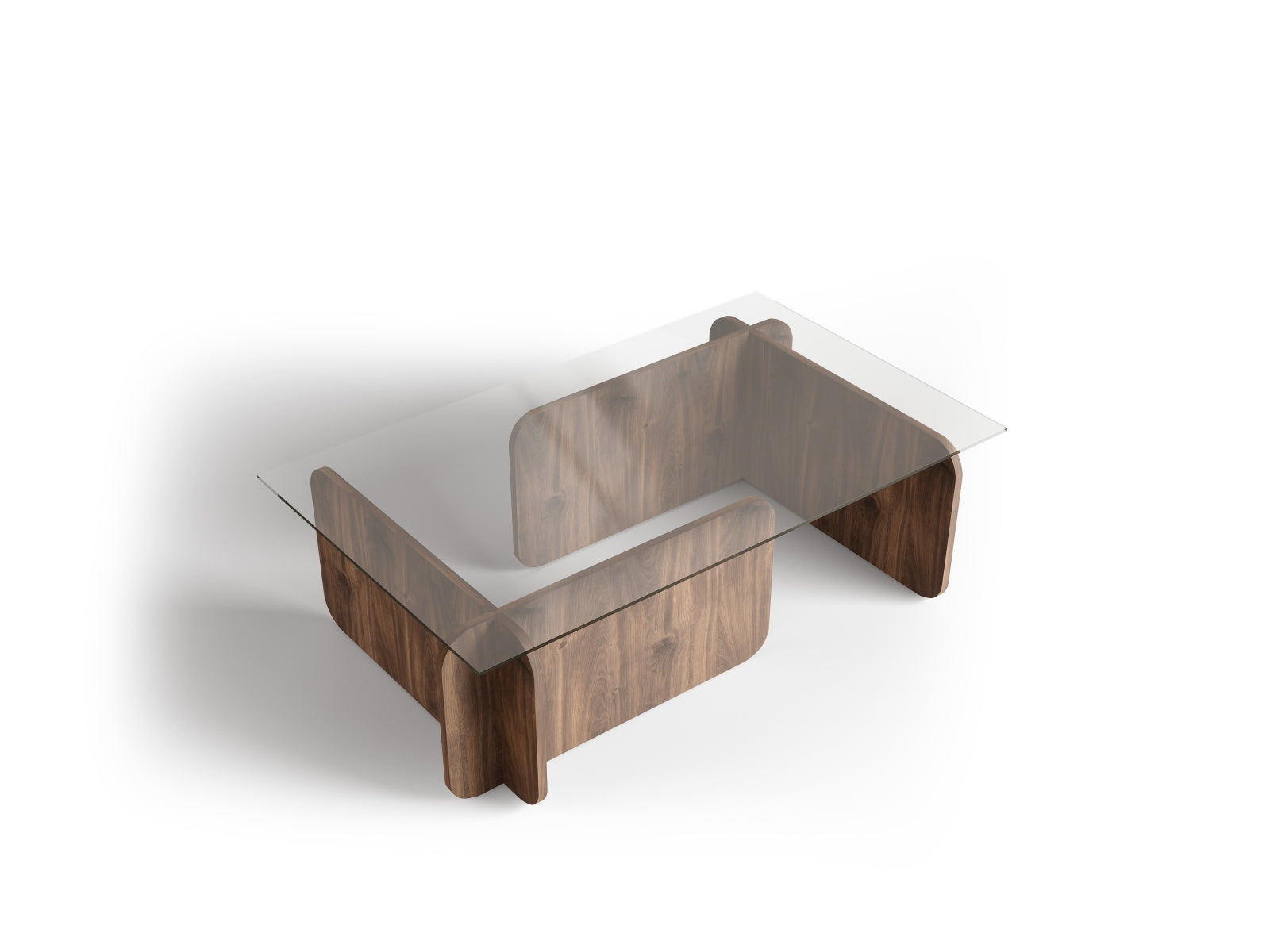 William Glass Coffe Table  in Transparent präsentiert im Onlineshop von KAQTU Design AG. Beistelltisch ist von Micadoni
