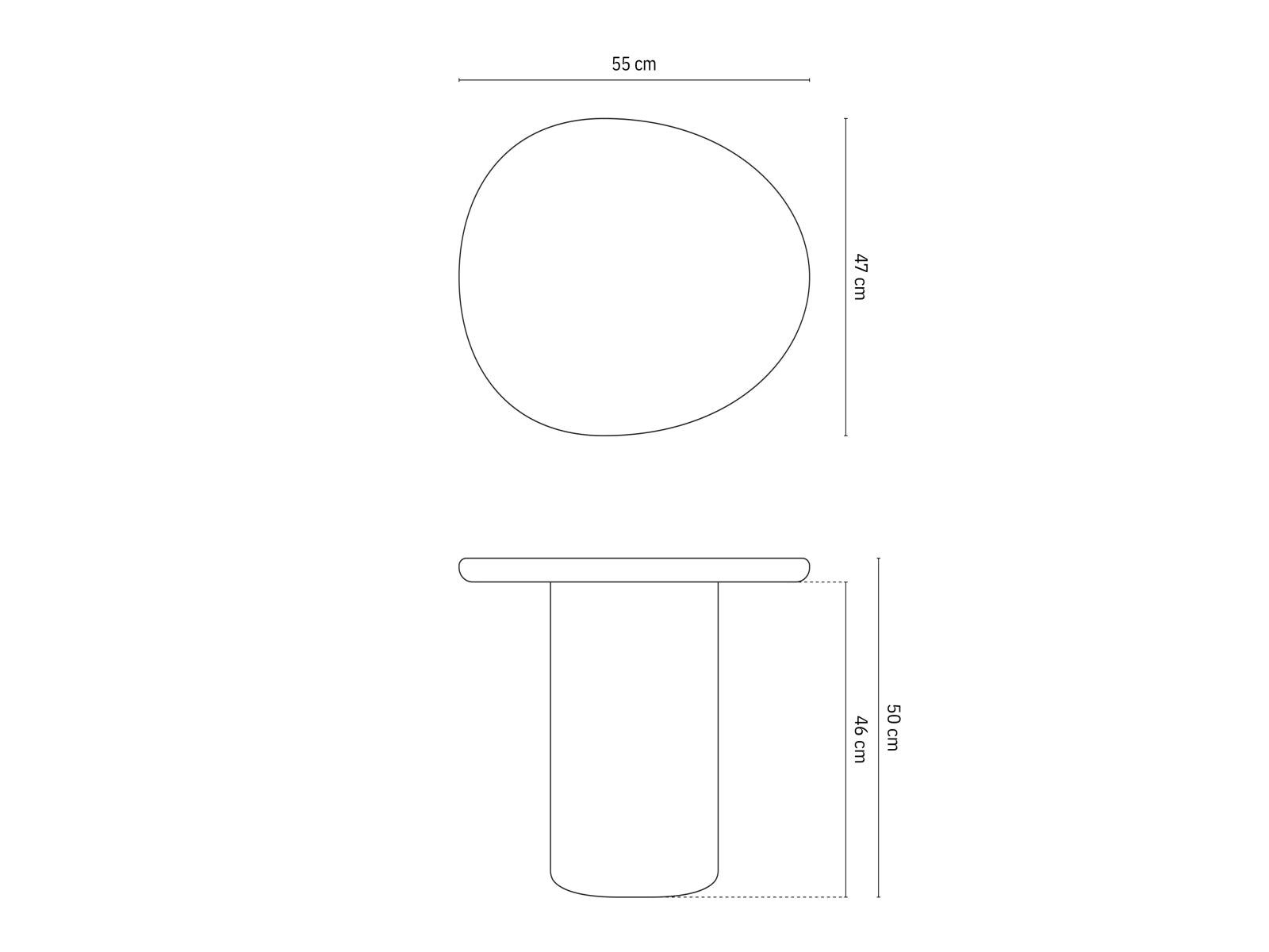 Beistelltisch Daria 55x47 in  präsentiert im Onlineshop von KAQTU Design AG. Beistelltisch ist von Micadoni