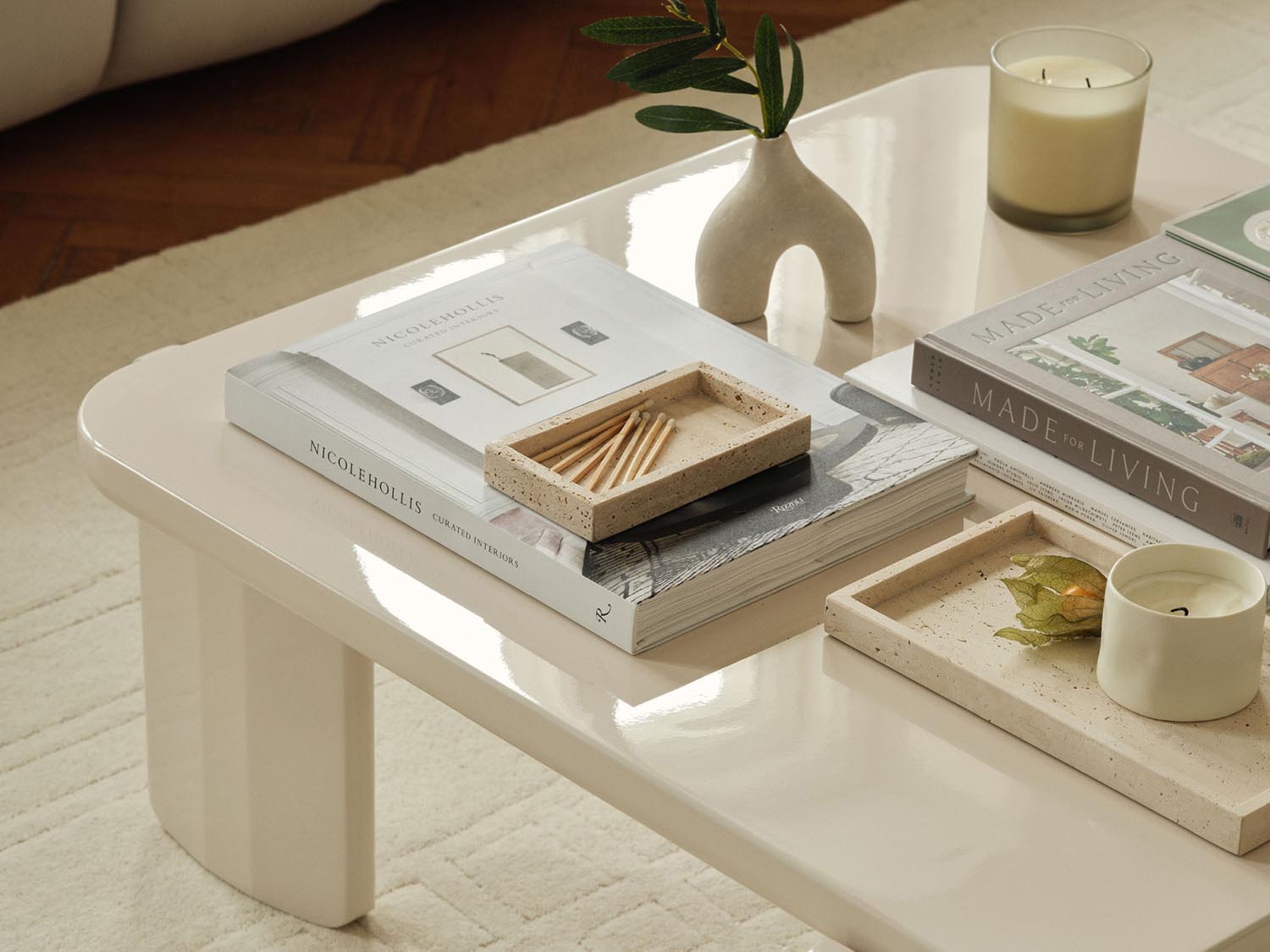 Kaffeetisch Jonc 80x80 in  präsentiert im Onlineshop von KAQTU Design AG. Couchtisch ist von Micadoni