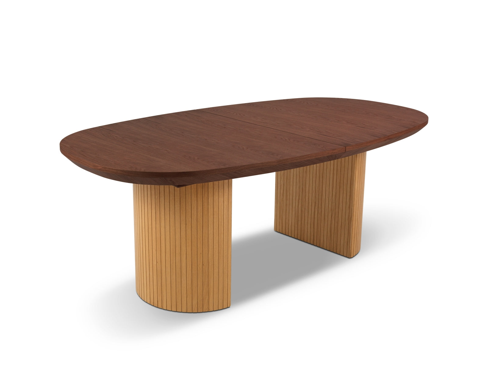 Moderner, flexibler Esstisch "Sally" in edlem Schwarz-Wood, ideal für gesellige Runden und besondere Anlässe mit bis zu 14 Gästen.