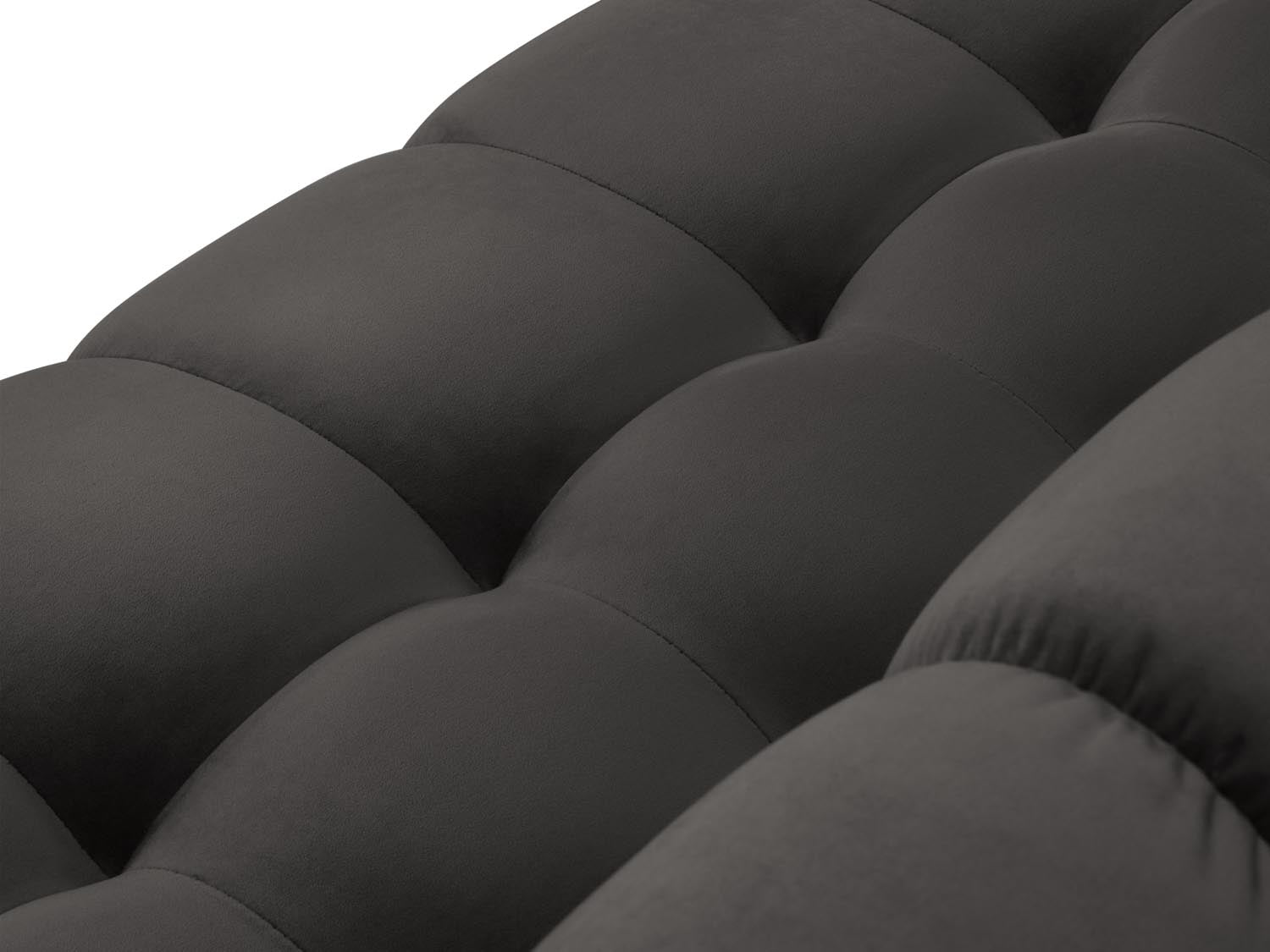 Mamaia Velour Panoramic Sofa 9 Sitzer in Dark Grey/Schwarz präsentiert im Onlineshop von KAQTU Design AG. 3er Sofa ist von Micadoni