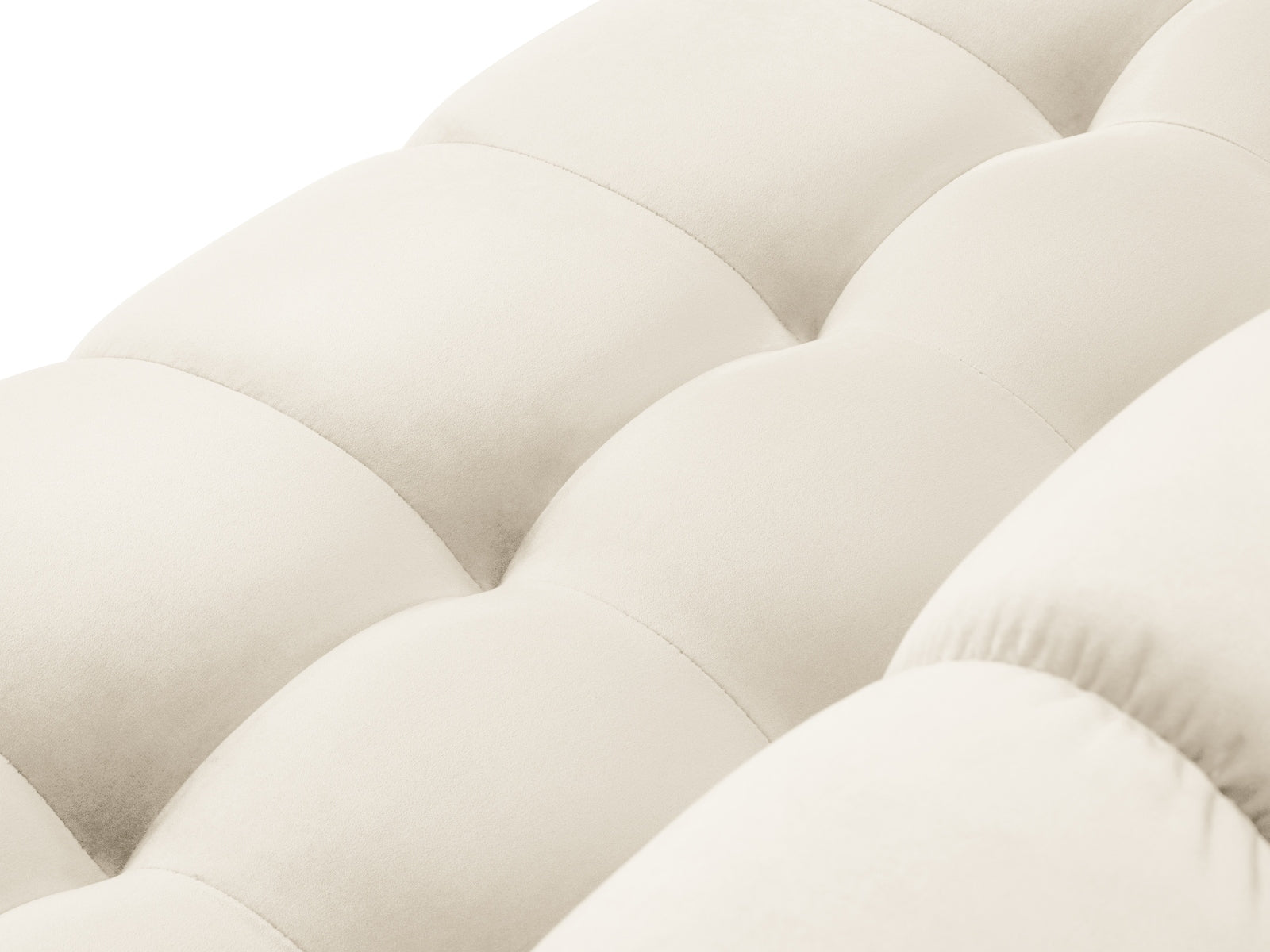 Mamaia Velour Panoramic Sofa 9 Sitzer in Light Beige/Schwarz präsentiert im Onlineshop von KAQTU Design AG. 3er Sofa ist von Micadoni
