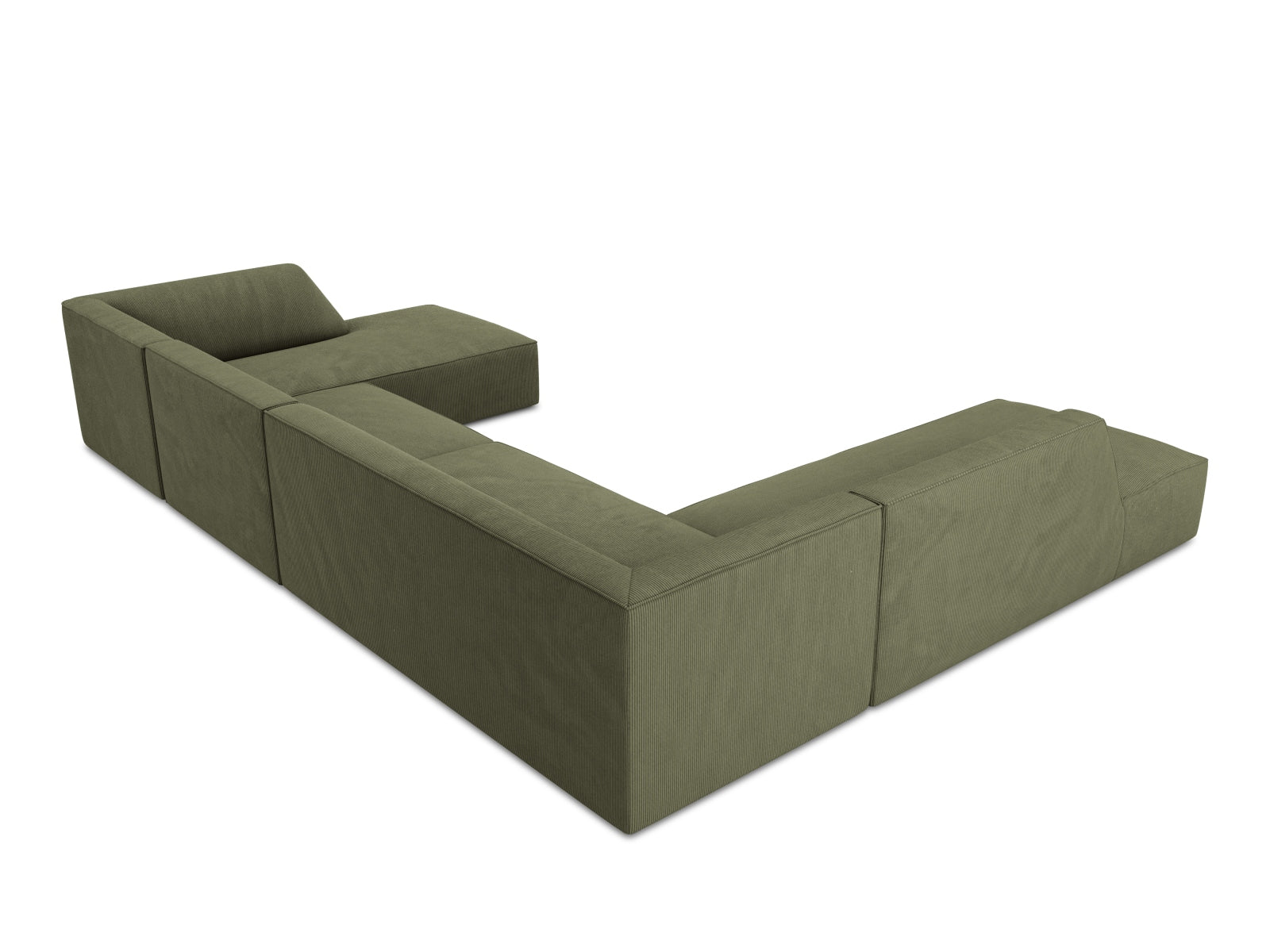 Ruby Panoramic Ecksofa links 7 Sitzer in Green präsentiert im Onlineshop von KAQTU Design AG. Ecksofa links ist von Micadoni
