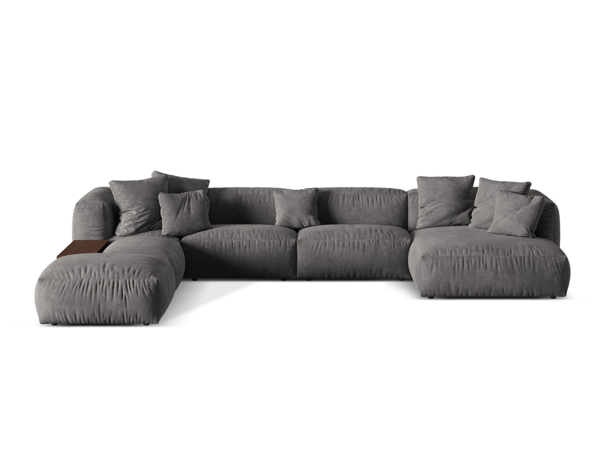 Martina Modulares Panoramic Ecksofa links 5 Sitzer in Grey-Vogue präsentiert im Onlineshop von KAQTU Design AG. Ecksofa links ist von Micadoni