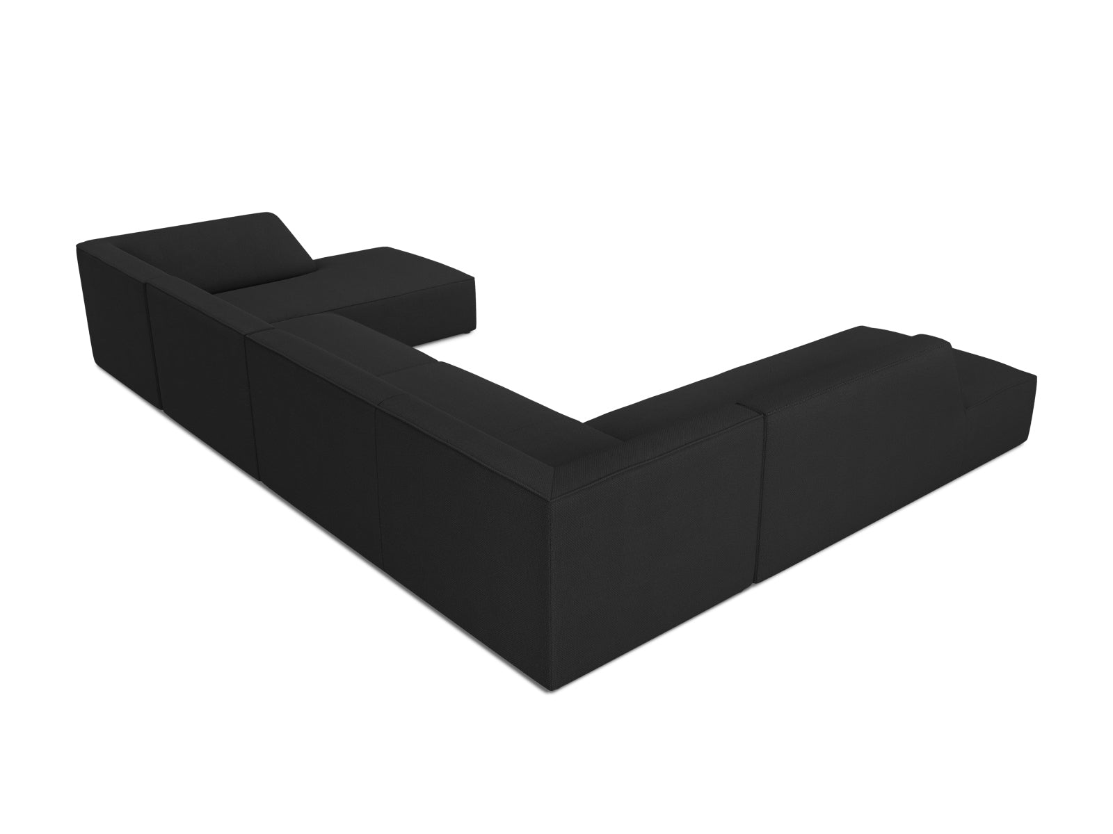 Ruby Panoramic Ecksofa links 7 Sitzer in Black präsentiert im Onlineshop von KAQTU Design AG. Ecksofa links ist von Micadoni