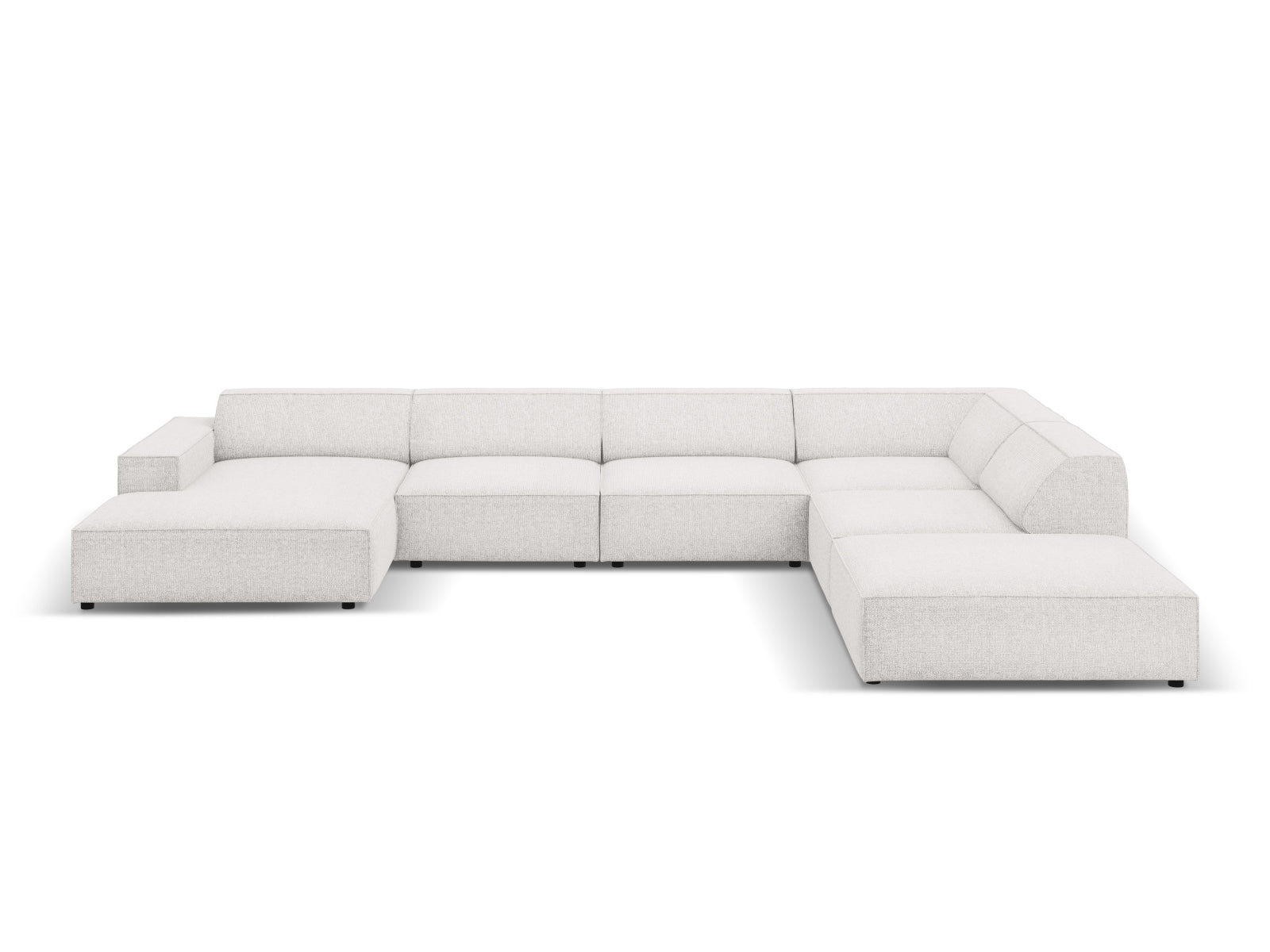 Jodie Modulares Panoramic Ecksofa links 7 Sitzer in Light Grey präsentiert im Onlineshop von KAQTU Design AG. Ecksofa links ist von Micadoni