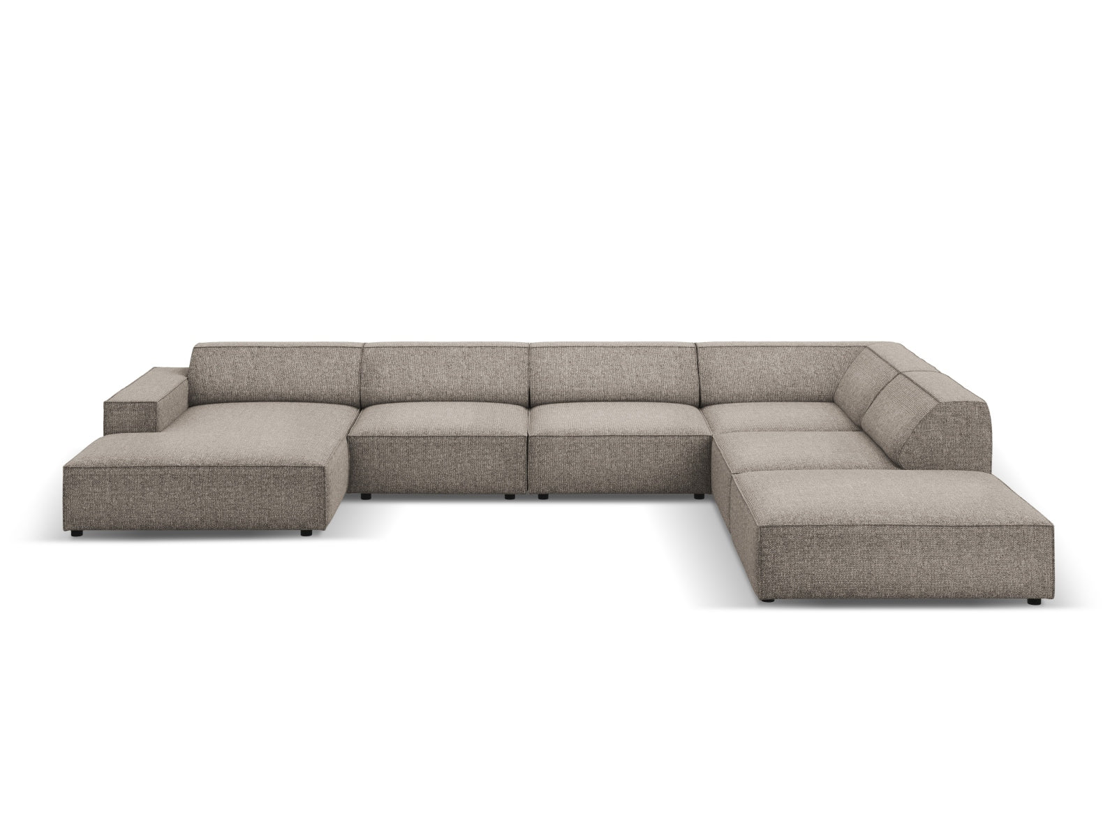 Jodie Modulares Panoramic Ecksofa links 7 Sitzer in Grey präsentiert im Onlineshop von KAQTU Design AG. Ecksofa links ist von Micadoni
