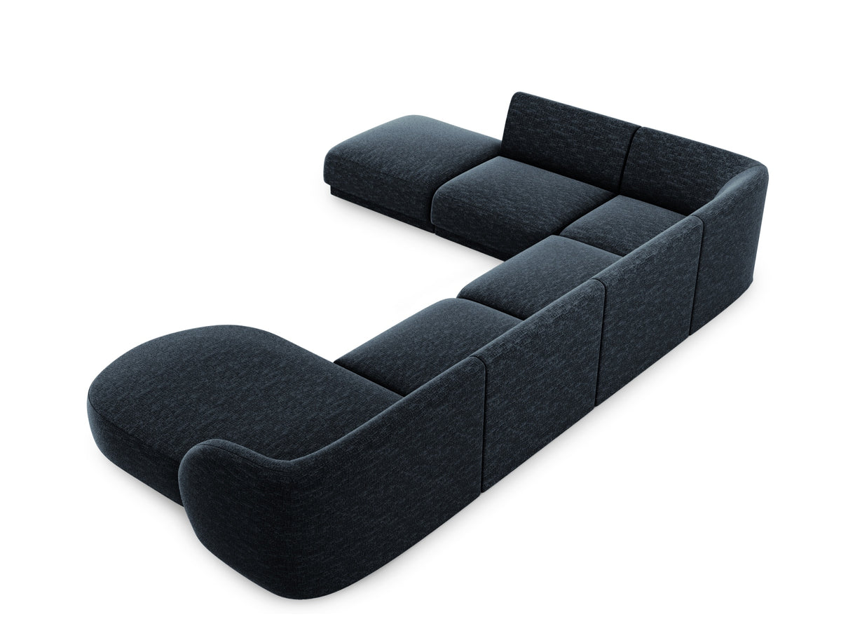 Miley Panoramic Ecksofa links 6 Sitzer in Royal Blue-Haga präsentiert im Onlineshop von KAQTU Design AG. Ecksofa links ist von Micadoni
