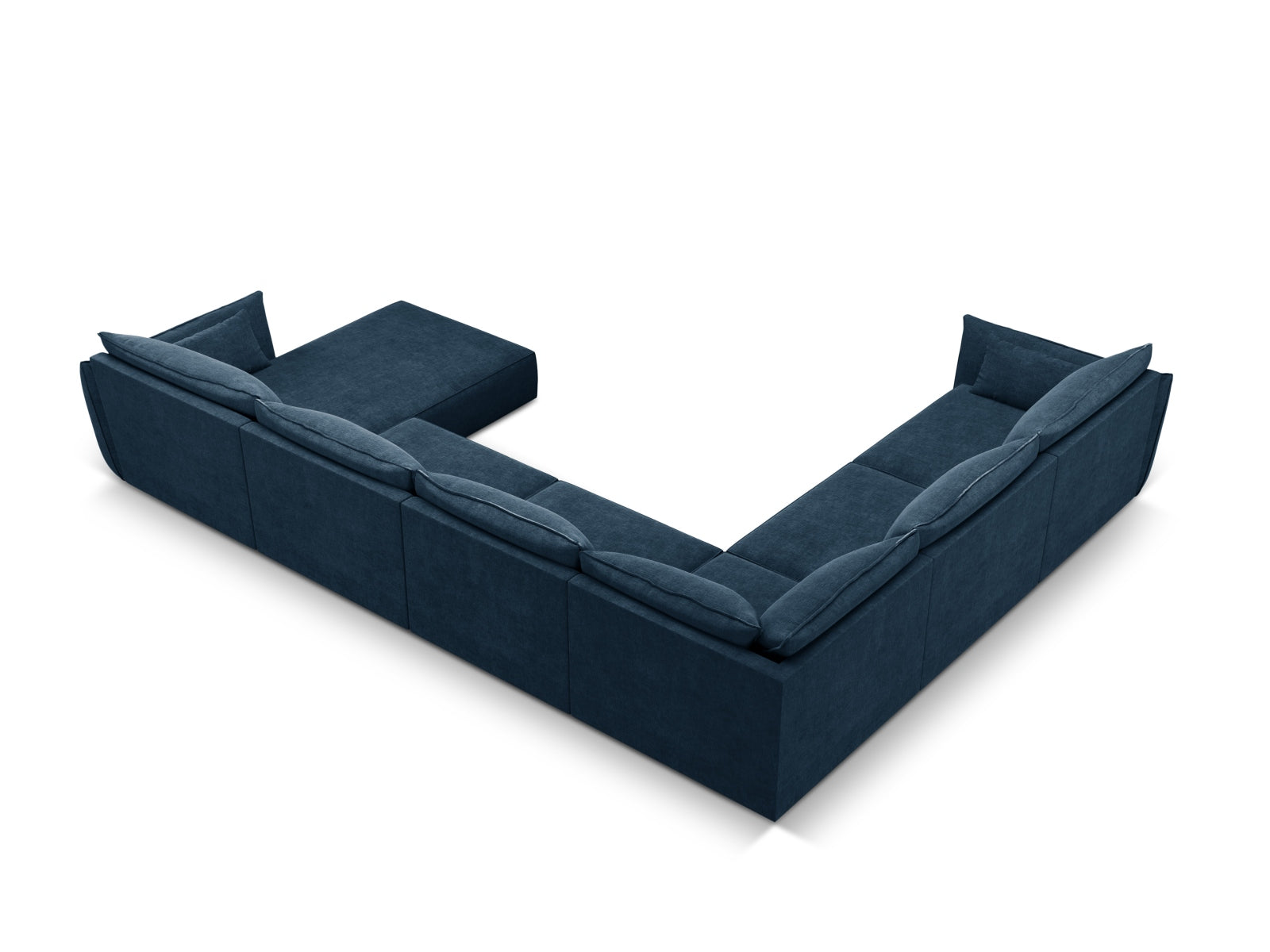 Erleben Sie das Kaelle Panoramic Ecksofa links von Micadoni – ein elegantes 8-Sitzer Sofa, das Stil und Gemütlichkeit in Ihr Zuhause bringt.