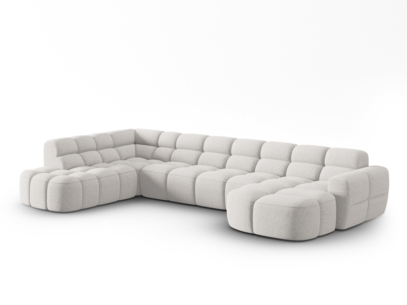 Lisa Panoramic Ecksofa links 7 Sitzer in Light Grey präsentiert im Onlineshop von KAQTU Design AG. Ecksofa links ist von Micadoni