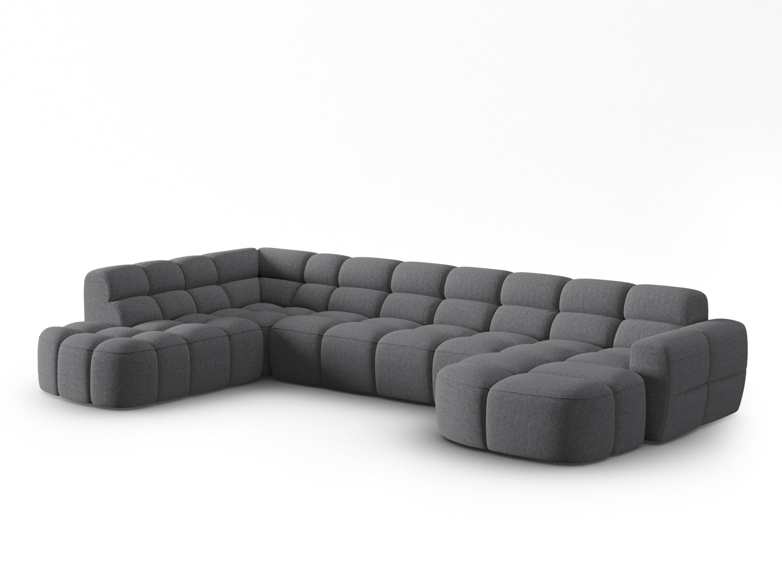 Lisa Panoramic Ecksofa links 7 Sitzer in Grey präsentiert im Onlineshop von KAQTU Design AG. Ecksofa links ist von Micadoni