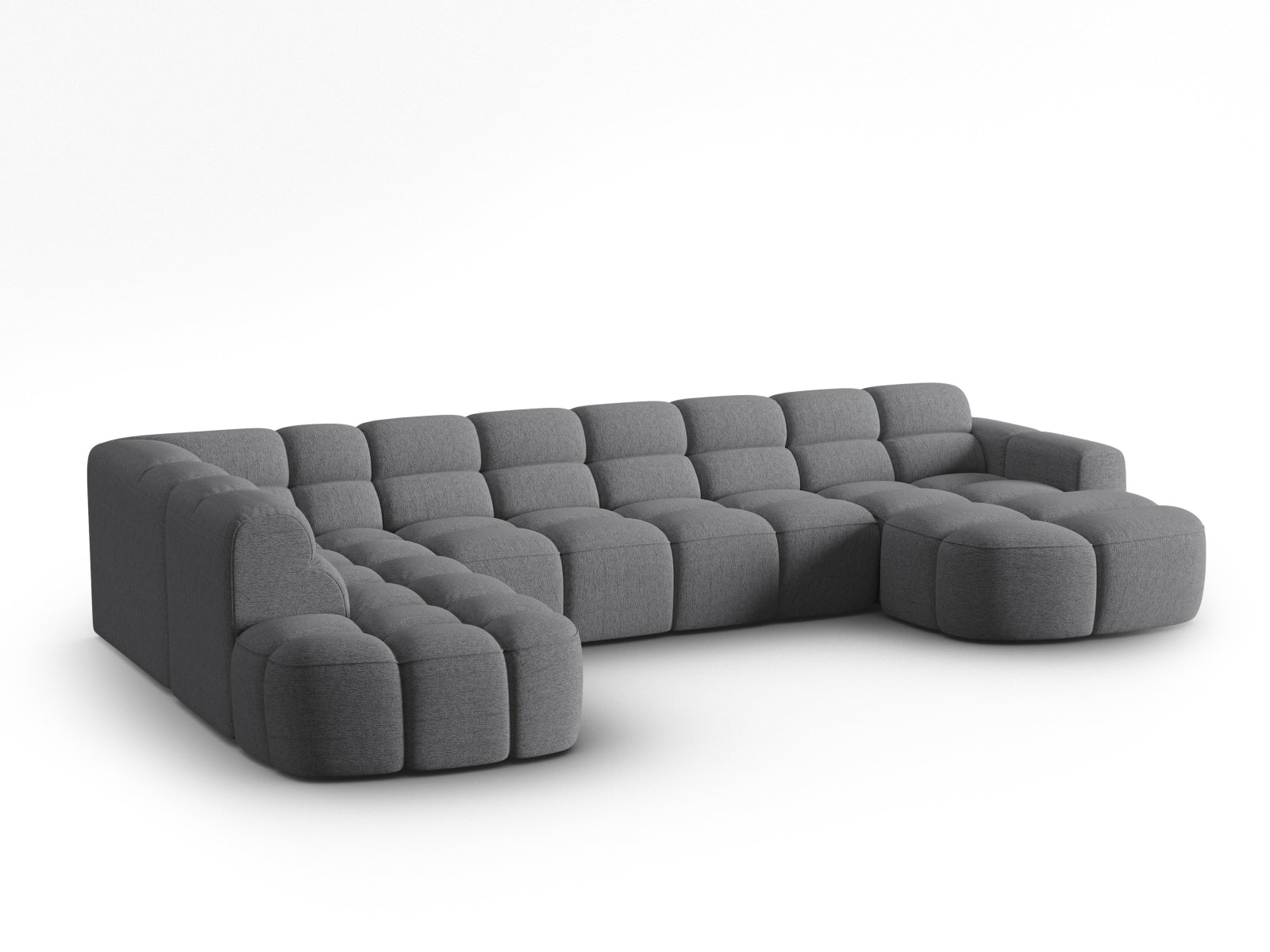 Lisa Panoramic Ecksofa links 7 Sitzer in Grey präsentiert im Onlineshop von KAQTU Design AG. Ecksofa links ist von Micadoni