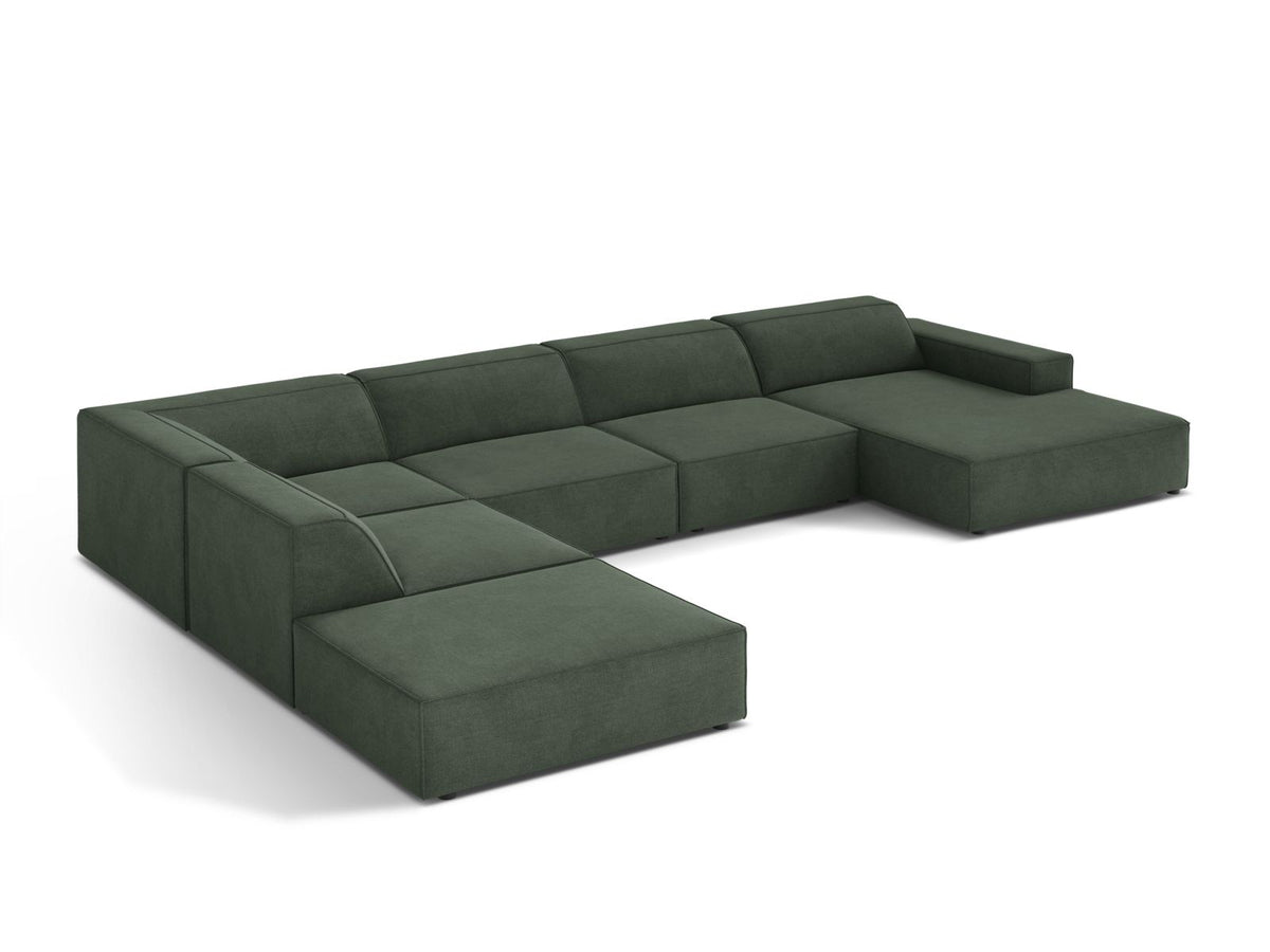 7-Sitzer Modular Ecksofa Panoramic links Jodie in Moss Green-Liberty präsentiert im Onlineshop von KAQTU Design AG. Ecksofa links ist von Micadoni