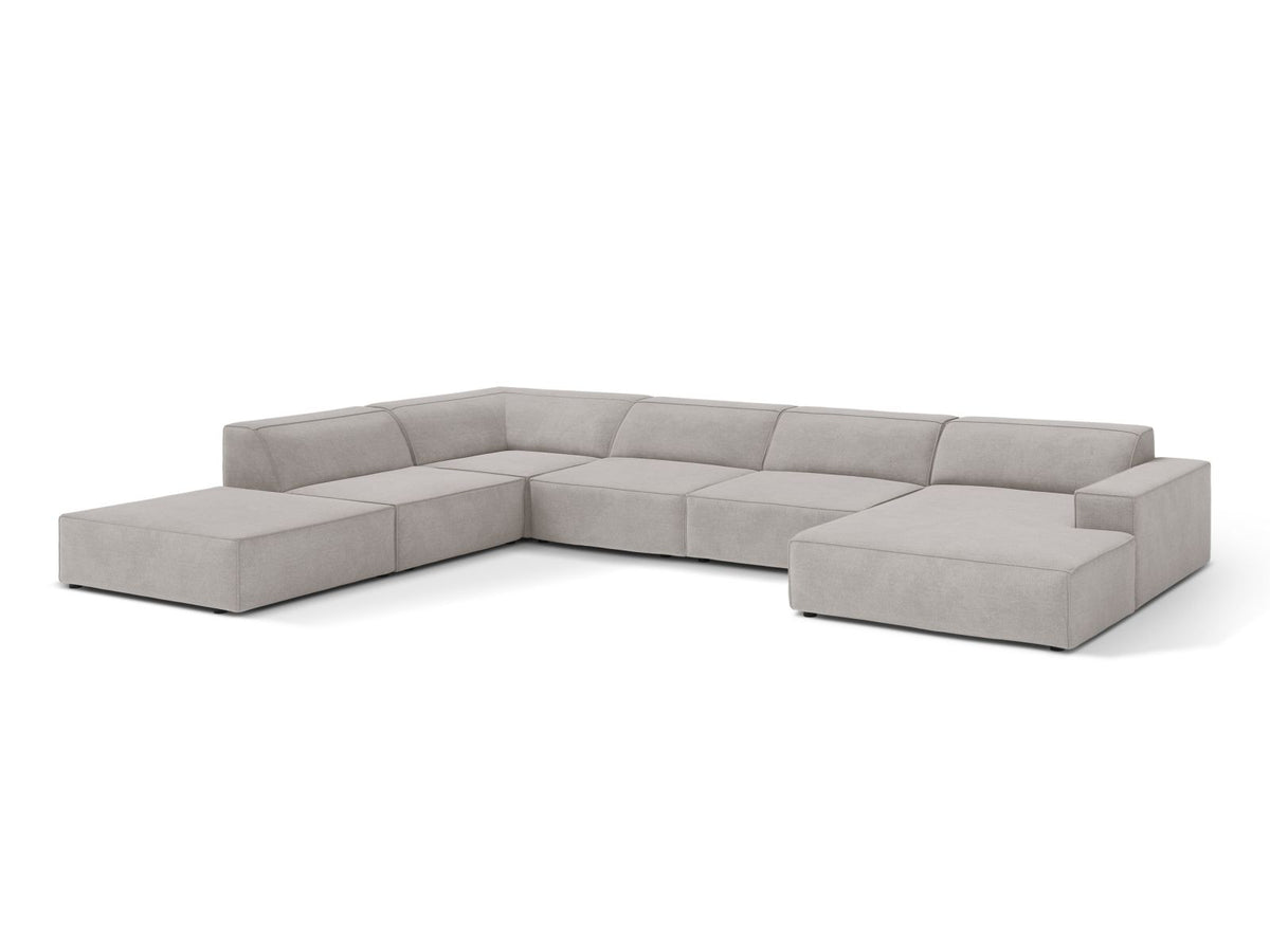7-Sitzer Modular Ecksofa Panoramic links Jodie in Light Grey-Liberty präsentiert im Onlineshop von KAQTU Design AG. Ecksofa links ist von Micadoni