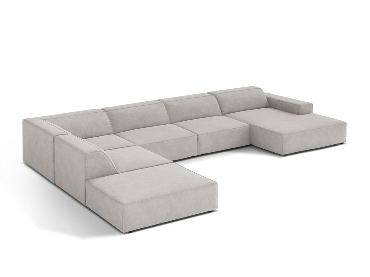 7-Sitzer Modular Ecksofa Panoramic links Jodie in Light Grey-Liberty präsentiert im Onlineshop von KAQTU Design AG. Ecksofa links ist von Micadoni