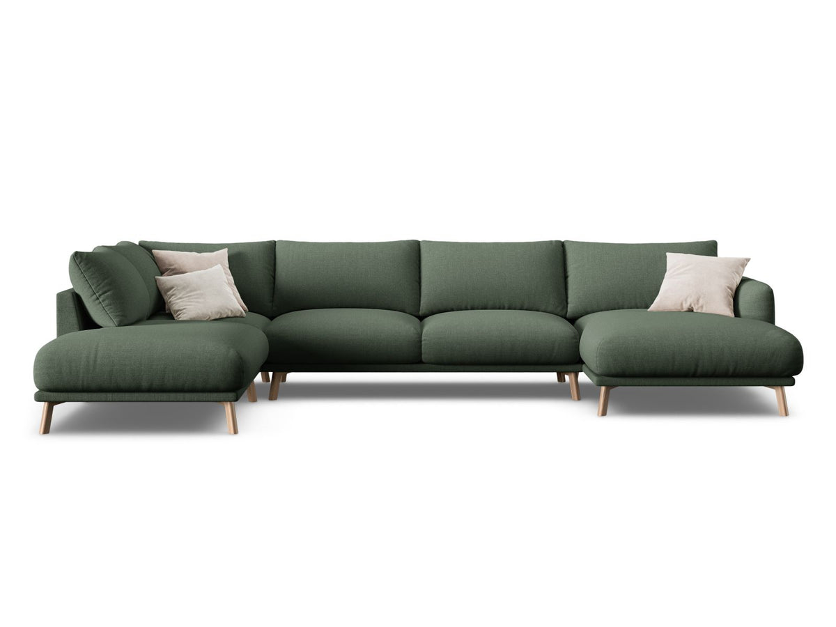 6-Sitzer Ecksofa links Panoramic Naomi in Moss Green-Liberty präsentiert im Onlineshop von KAQTU Design AG. Ecksofa links ist von Micadoni