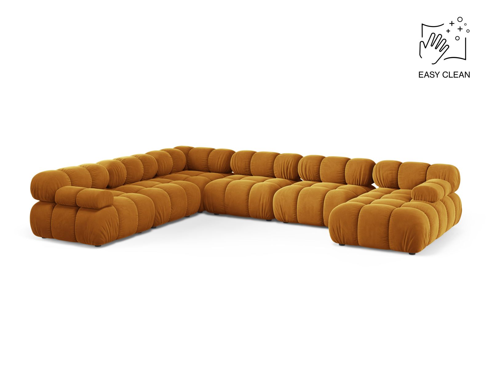 8-Sitzer Modular Ecksofa Panoramic links Bellis in Yellow-Venus präsentiert im Onlineshop von KAQTU Design AG. Ecksofa links ist von Micadoni
