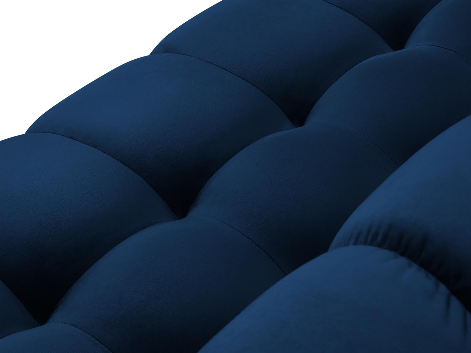 Mamaia Velour Panoramic Ecksofa links 7 Sitzer in Royal Blue/Gold präsentiert im Onlineshop von KAQTU Design AG. Ecksofa links ist von Micadoni