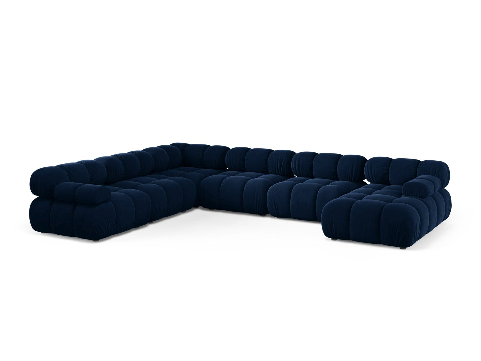 8-Sitzer Modular Ecksofa Panoramic links Bellis in Royal Blue-Bluvel präsentiert im Onlineshop von KAQTU Design AG. Ecksofa links ist von Micadoni