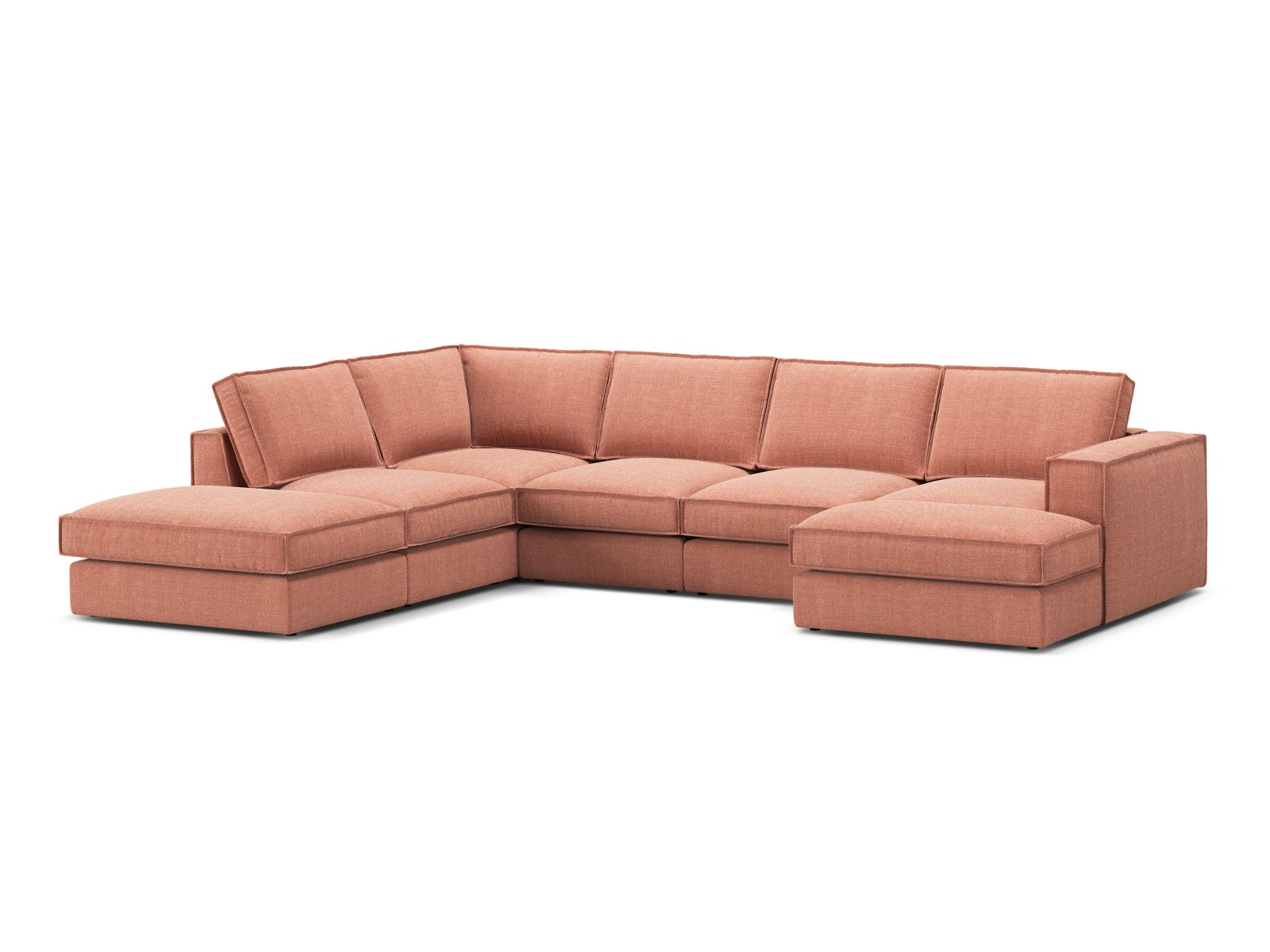 Elegantes 5-Sitzer Ecksofa Panoramic links in Pola-Design, ideal für stilvolle Wohnräume, präsentiert von Micadoni.