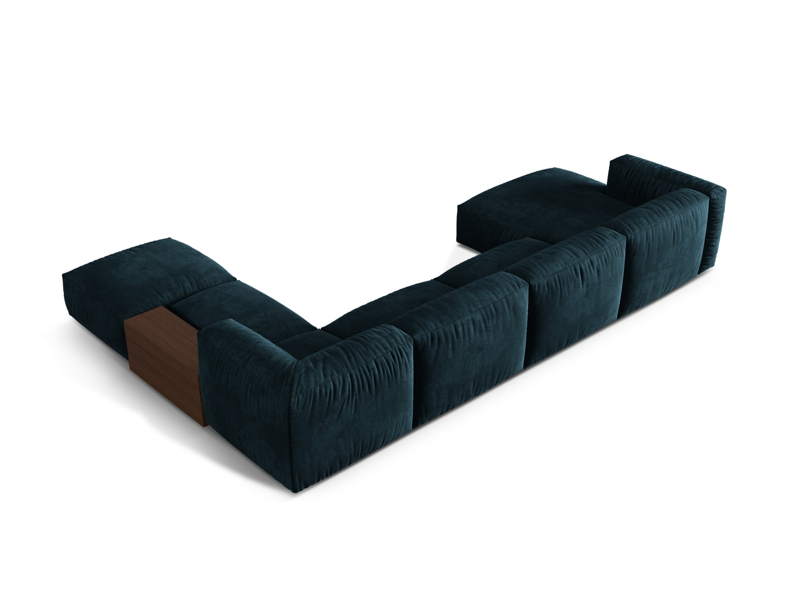 Martina Modulares Panoramic Ecksofa rechts 5 Sitzer in Deep Petrol präsentiert im Onlineshop von KAQTU Design AG. Ecksofa rechts ist von Micadoni