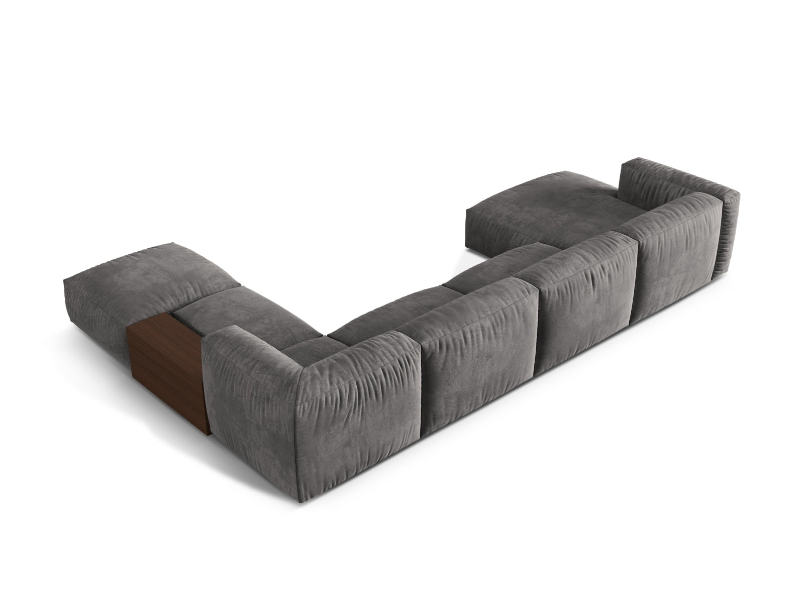 Martina Modulares Panoramic Ecksofa rechts 5 Sitzer in Grey präsentiert im Onlineshop von KAQTU Design AG. Ecksofa rechts ist von Micadoni