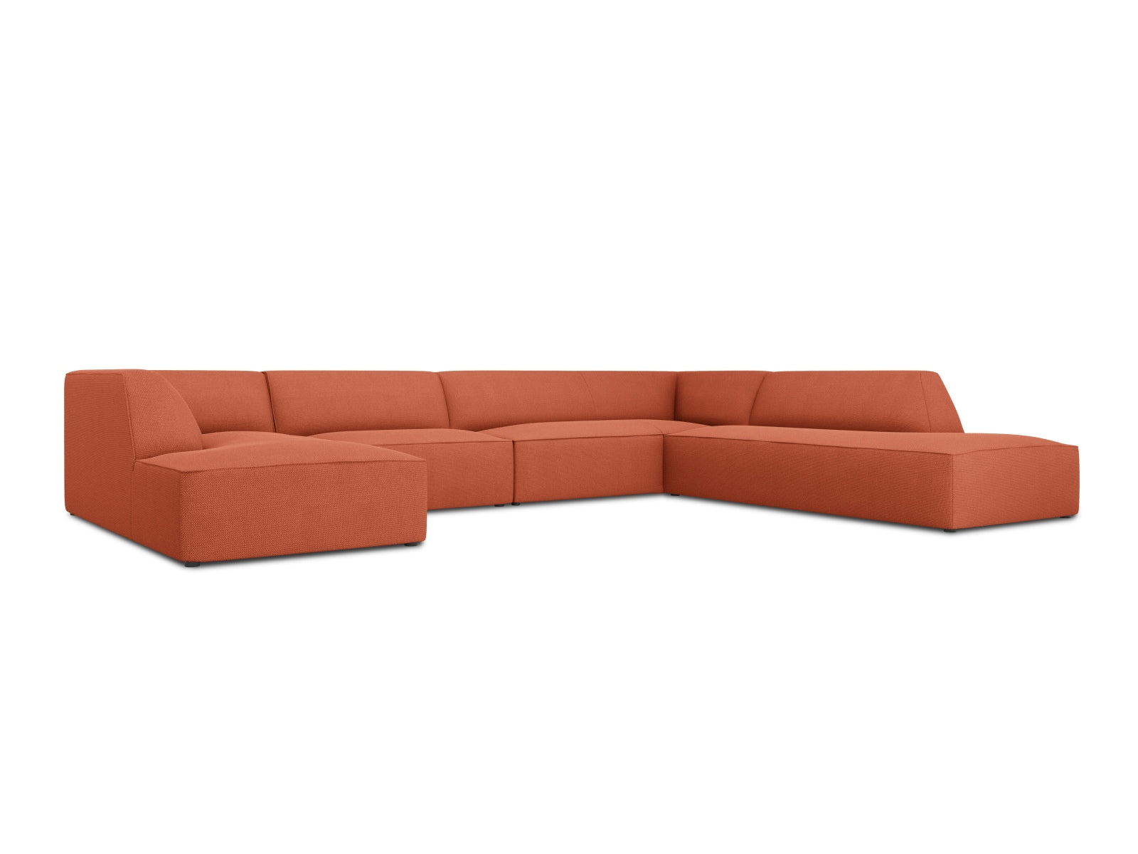 Ruby Panoramic Ecksofa rechts 7 Sitzer in Coral präsentiert im Onlineshop von KAQTU Design AG. Ecksofa rechts ist von Micadoni