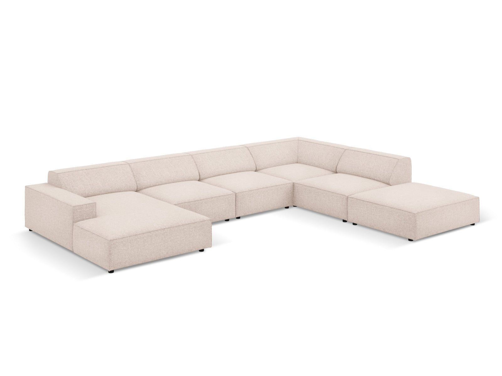 Jodie Modulares Panoramic Ecksofa rechts 7 Sitzer in Beige präsentiert im Onlineshop von KAQTU Design AG. Ecksofa rechts ist von Micadoni