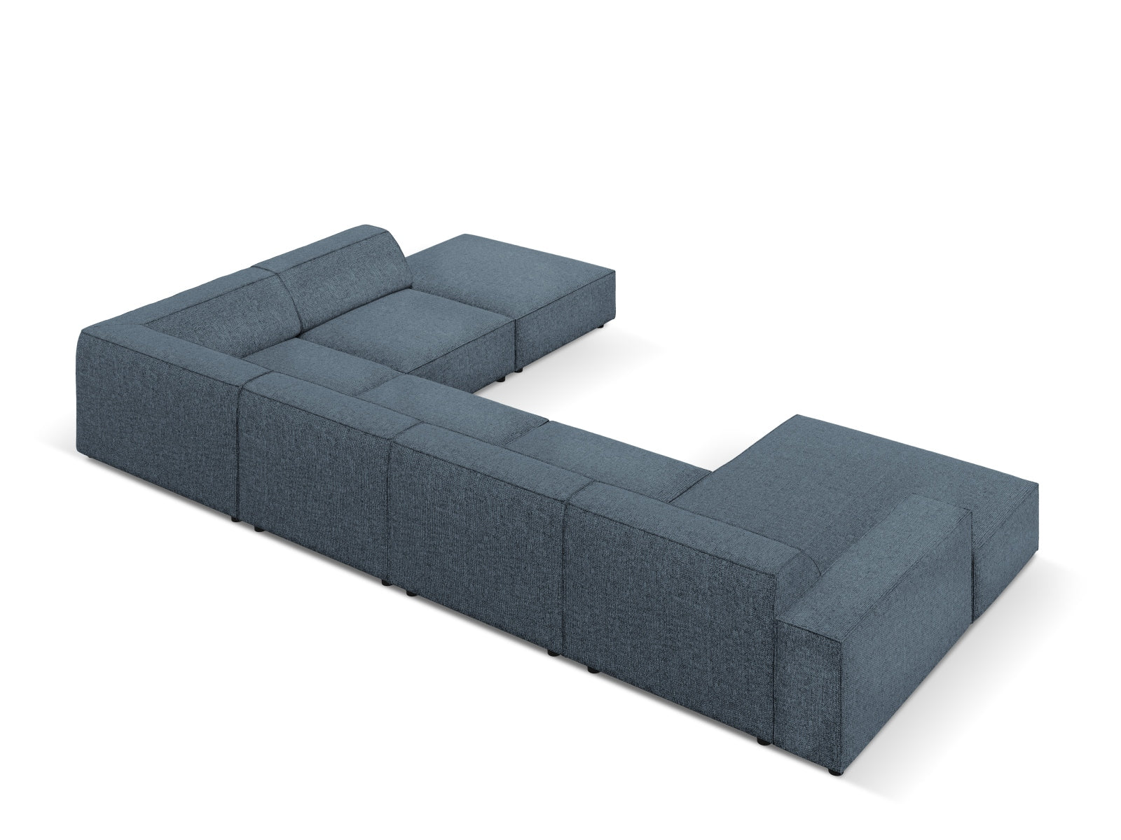 Jodie Modulares Panoramic Ecksofa rechts 7 Sitzer in Royal Blue präsentiert im Onlineshop von KAQTU Design AG. Ecksofa rechts ist von Micadoni