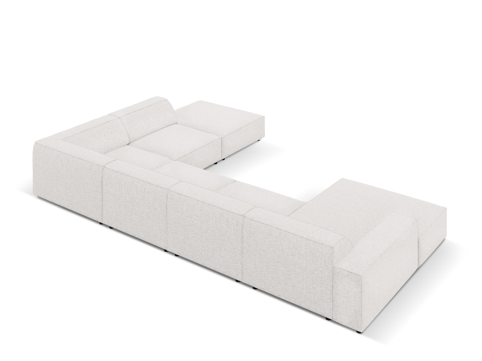 Jodie Modulares Panoramic Ecksofa rechts 7 Sitzer in Light Grey präsentiert im Onlineshop von KAQTU Design AG. Ecksofa rechts ist von Micadoni