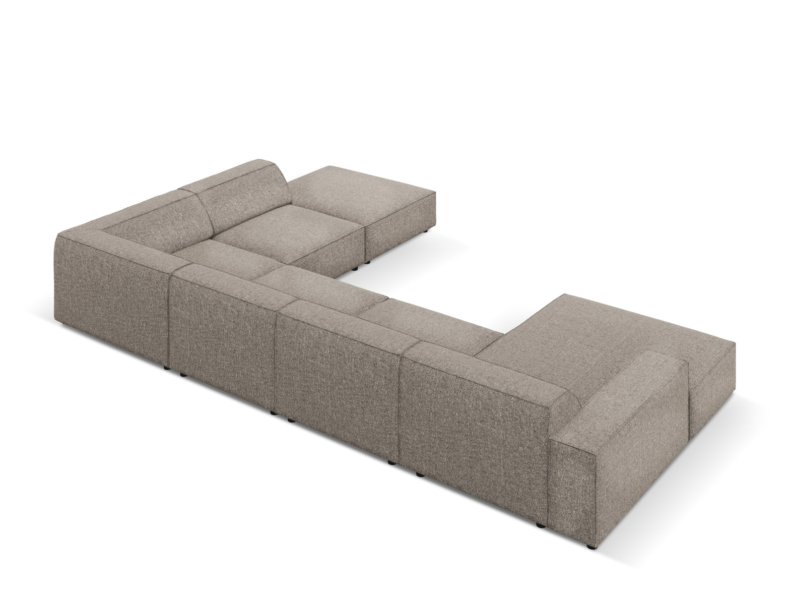 Jodie Modulares Panoramic Ecksofa rechts 7 Sitzer in Grey präsentiert im Onlineshop von KAQTU Design AG. Ecksofa rechts ist von Micadoni