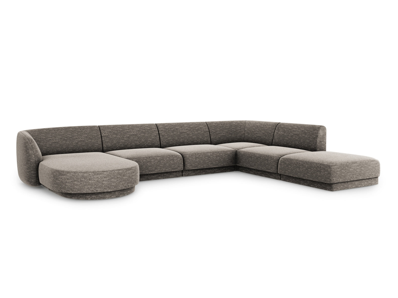 Miley Panoramic Ecksofa rechts 6 Sitzer in Grey präsentiert im Onlineshop von KAQTU Design AG. Ecksofa rechts ist von Micadoni