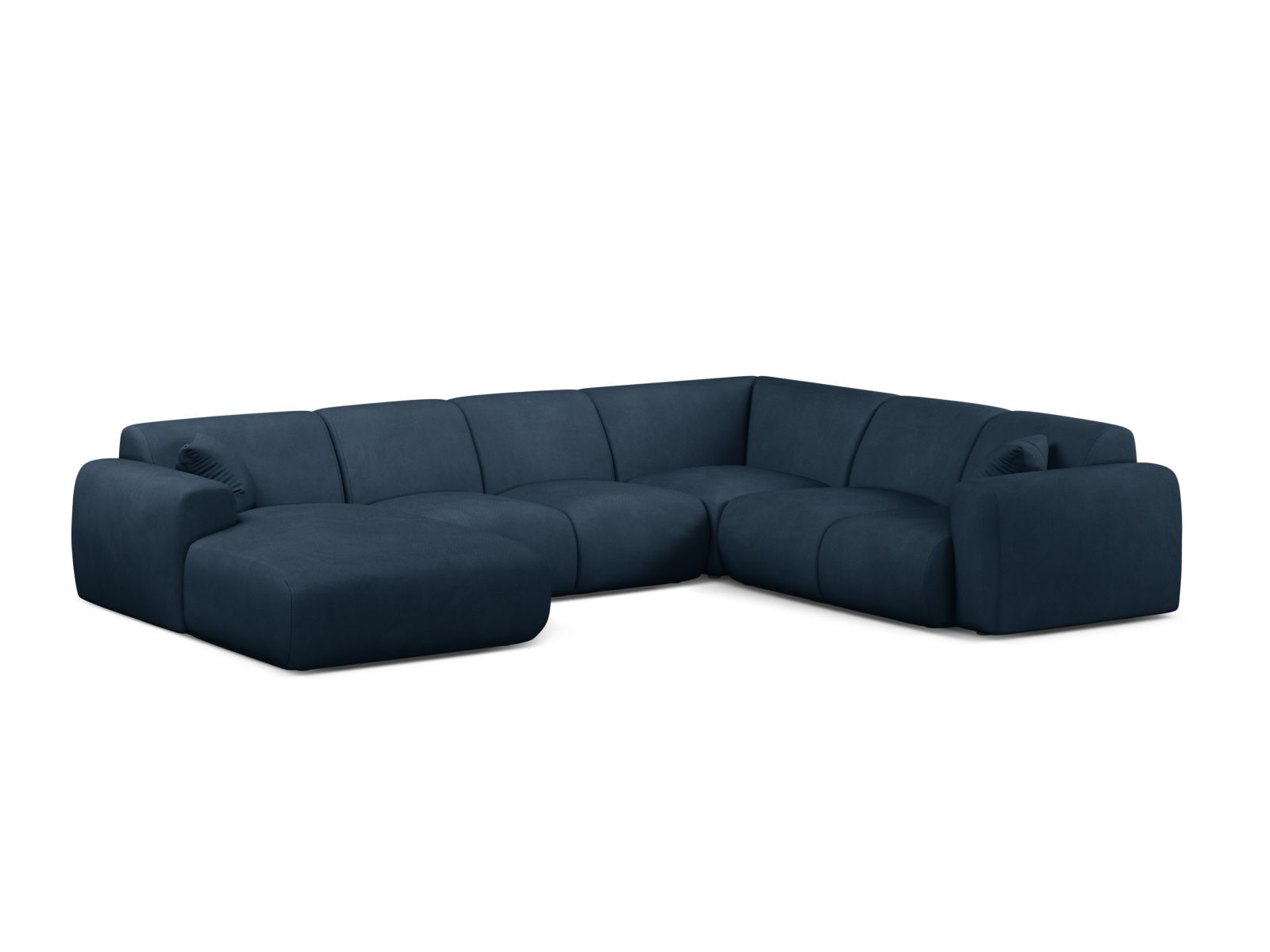 6-Sitzer Modular Ecksofa Panoramic rechts Molino in Royal Blue-Rebel präsentiert im Onlineshop von KAQTU Design AG. Ecksofa rechts ist von Micadoni
