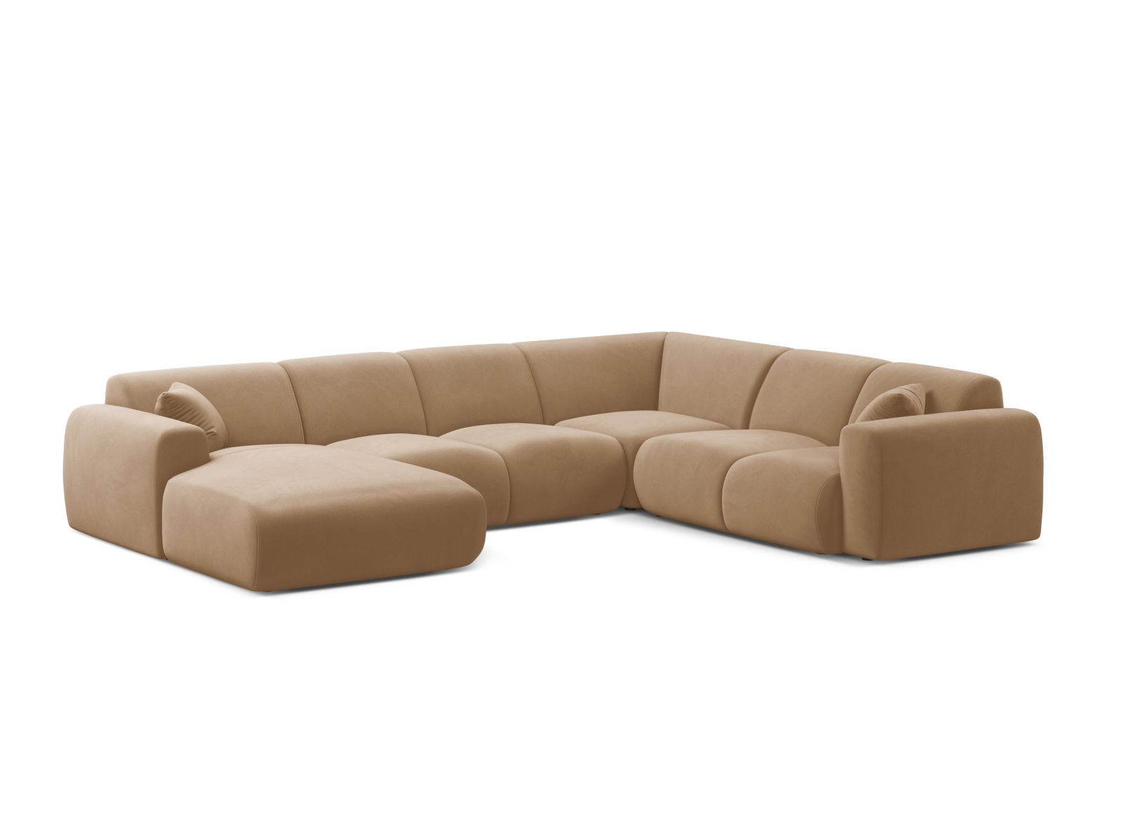 6-Sitzer Modular Ecksofa Panoramic rechts Molino in Sand-Casino präsentiert im Onlineshop von KAQTU Design AG. Ecksofa rechts ist von Micadoni