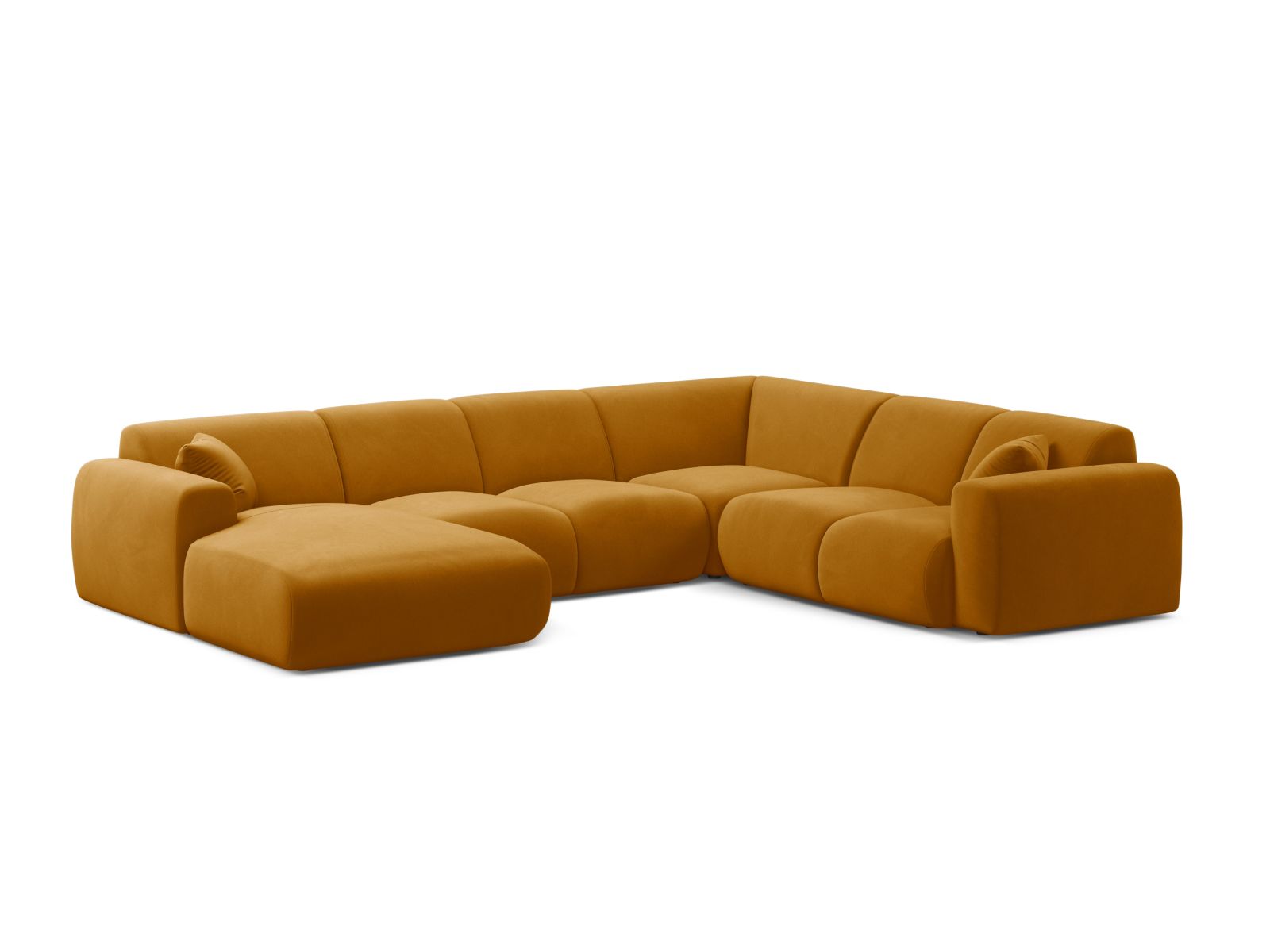 6-Sitzer Modular Ecksofa Panoramic rechts Molino in Yellow-Casino präsentiert im Onlineshop von KAQTU Design AG. Ecksofa rechts ist von Micadoni