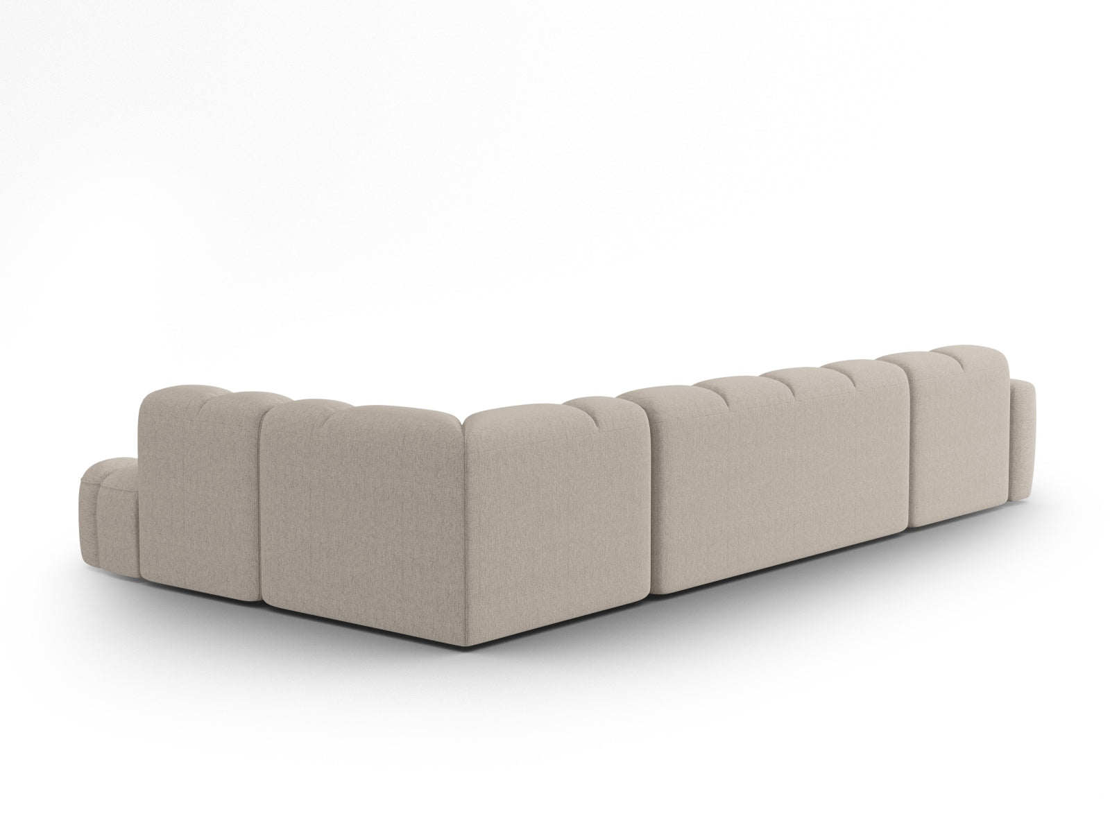 Lisa Panoramic Ecksofa rechts 7 Sitzer in Sand präsentiert im Onlineshop von KAQTU Design AG. Ecksofa rechts ist von Micadoni