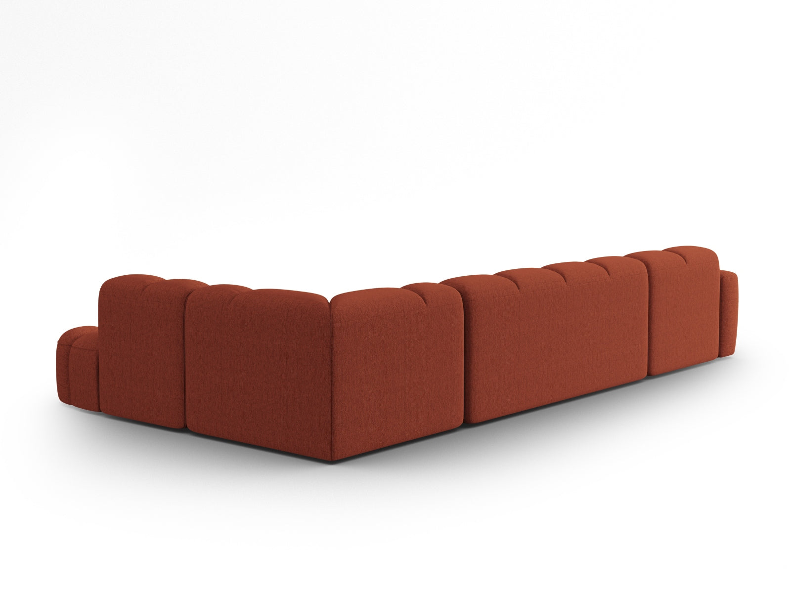 Lisa Panoramic Ecksofa rechts 7 Sitzer in Coral präsentiert im Onlineshop von KAQTU Design AG. Ecksofa rechts ist von Micadoni