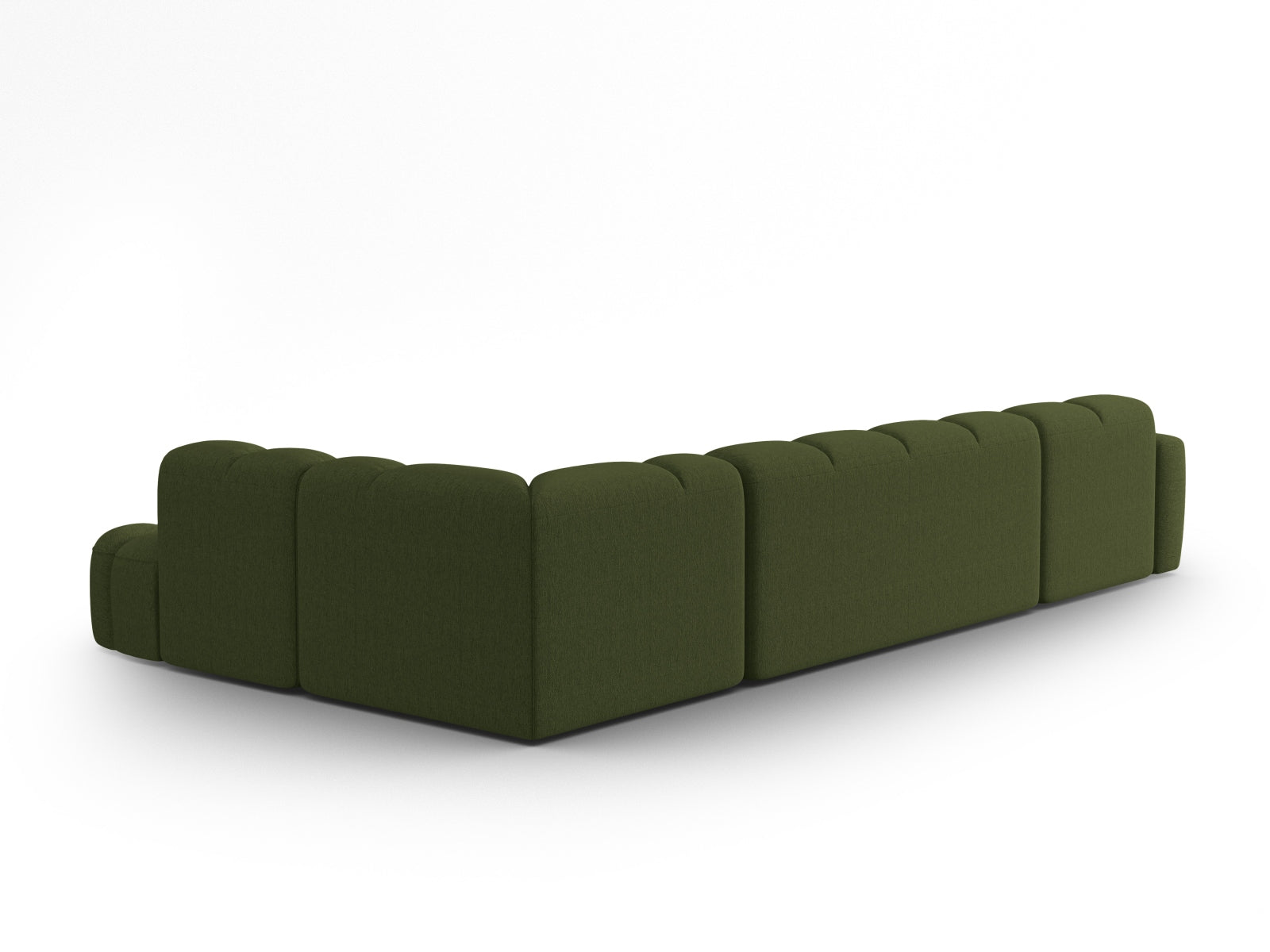 Lisa Panoramic Ecksofa rechts 7 Sitzer in Green Melange präsentiert im Onlineshop von KAQTU Design AG. Ecksofa rechts ist von Micadoni