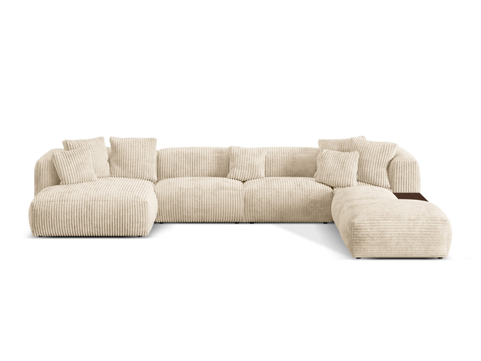 Martina Modulares Panoramic Ecksofa rechts 5 Sitzer in Light Beige-Tilia präsentiert im Onlineshop von KAQTU Design AG. L-Sofa rechts ist von Micadoni